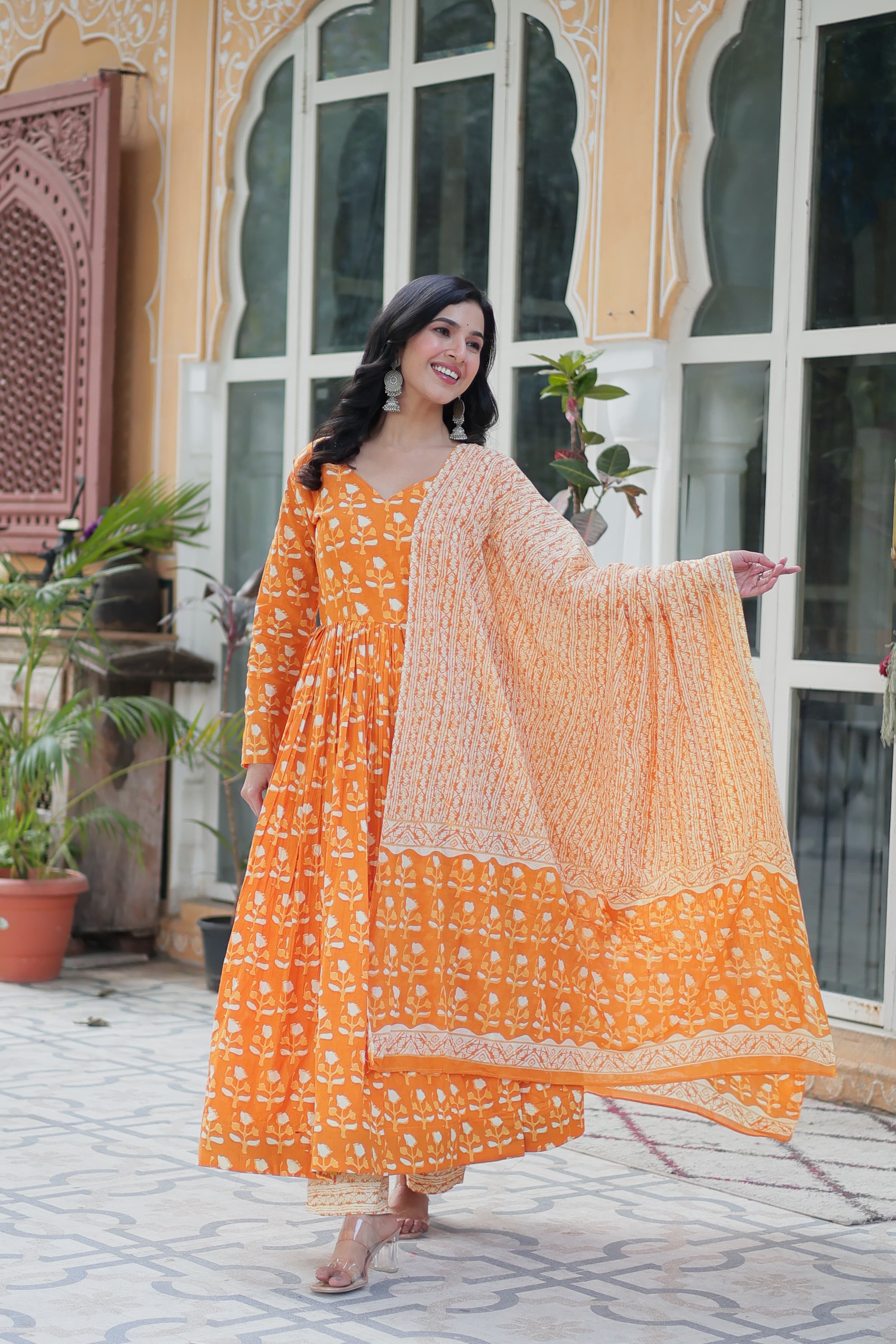 Premium Pure Cotton Kurti, Pant & Dupatta Set