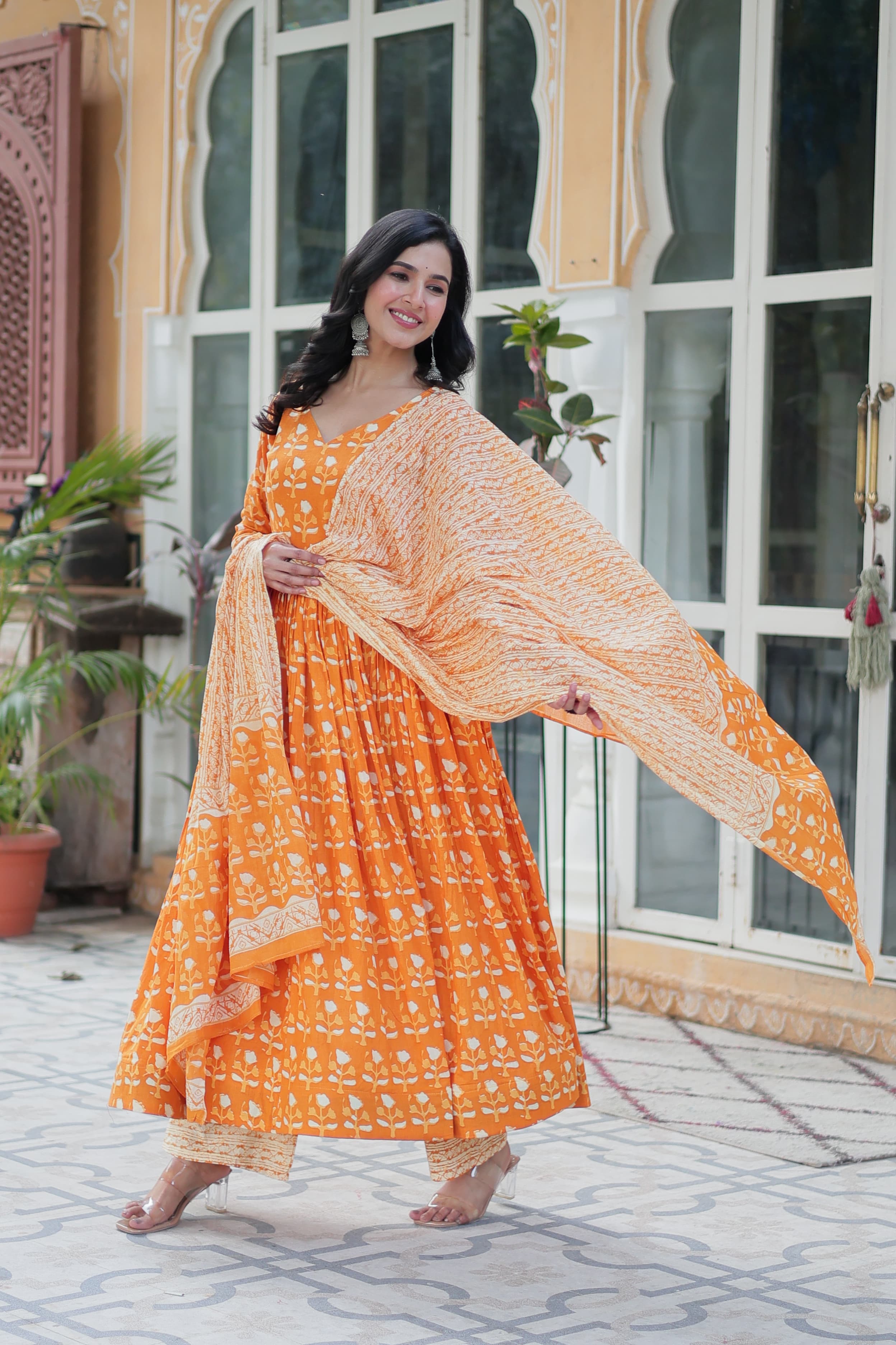 Premium Pure Cotton Kurti, Pant & Dupatta Set
