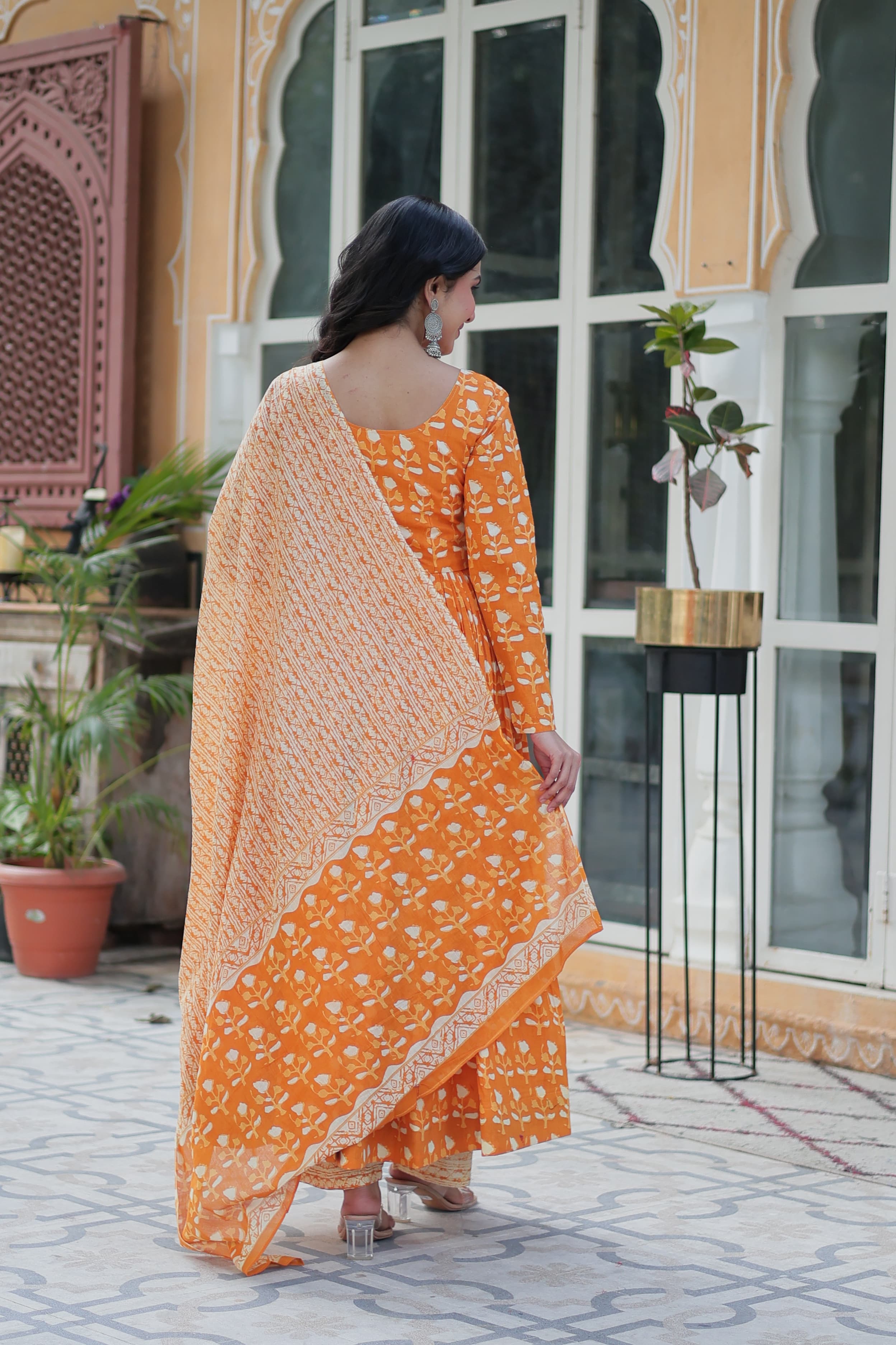 Premium Pure Cotton Kurti, Pant & Dupatta Set
