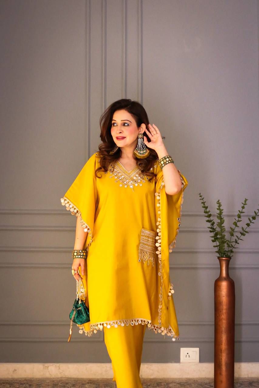 Party Wear Kaftan with Pant