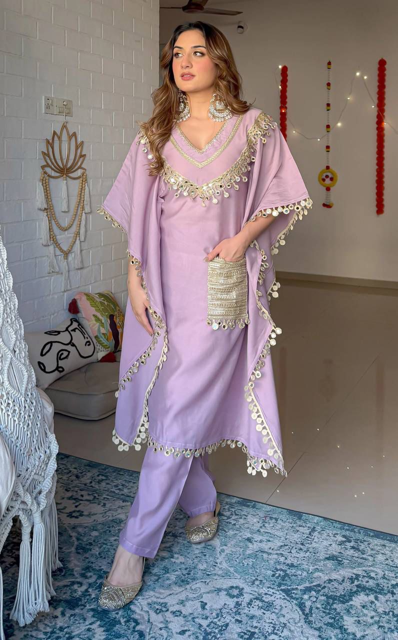 Party Wear Kaftan with Pant