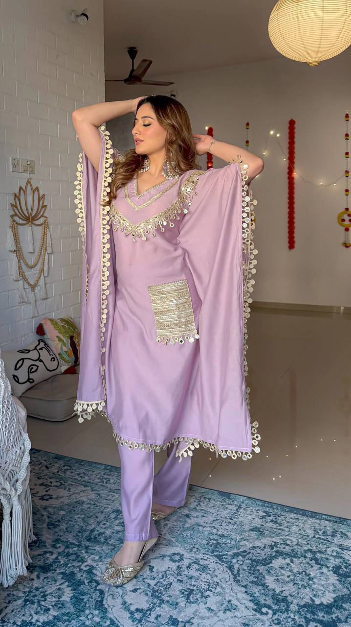 Party Wear Kaftan with Pant