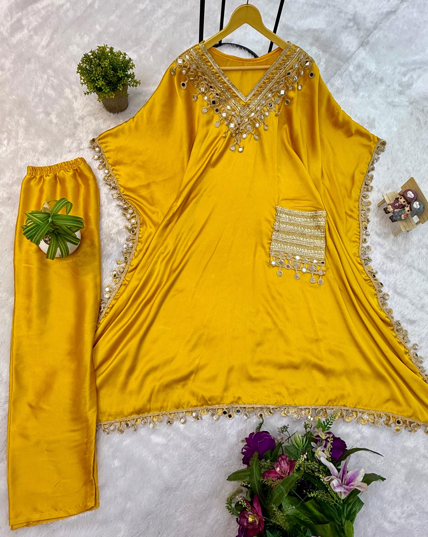 Party Wear Kaftan with Pant