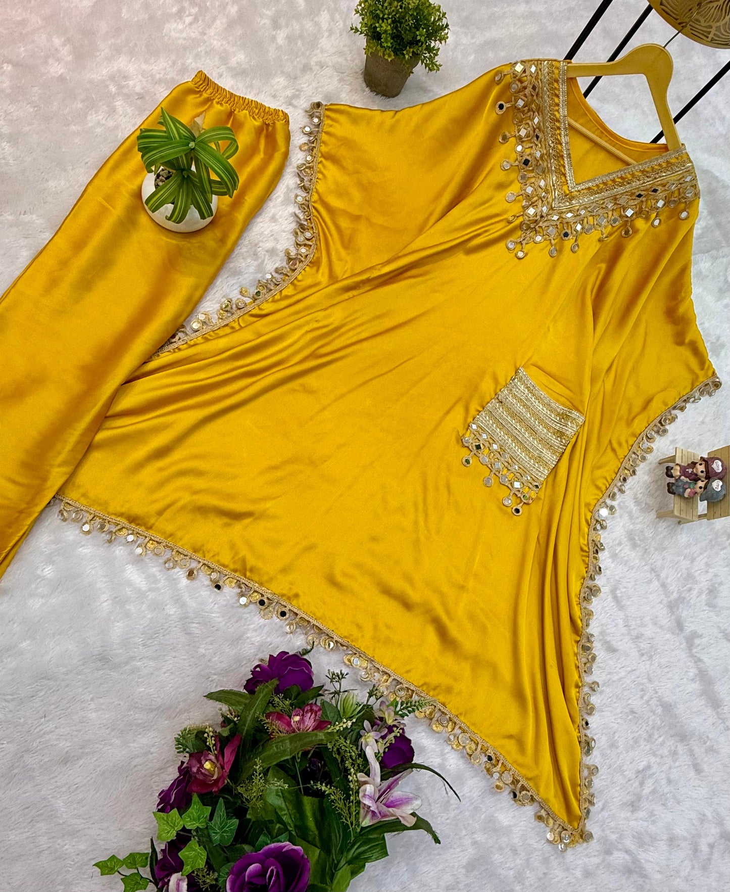 Party Wear Kaftan with Pant