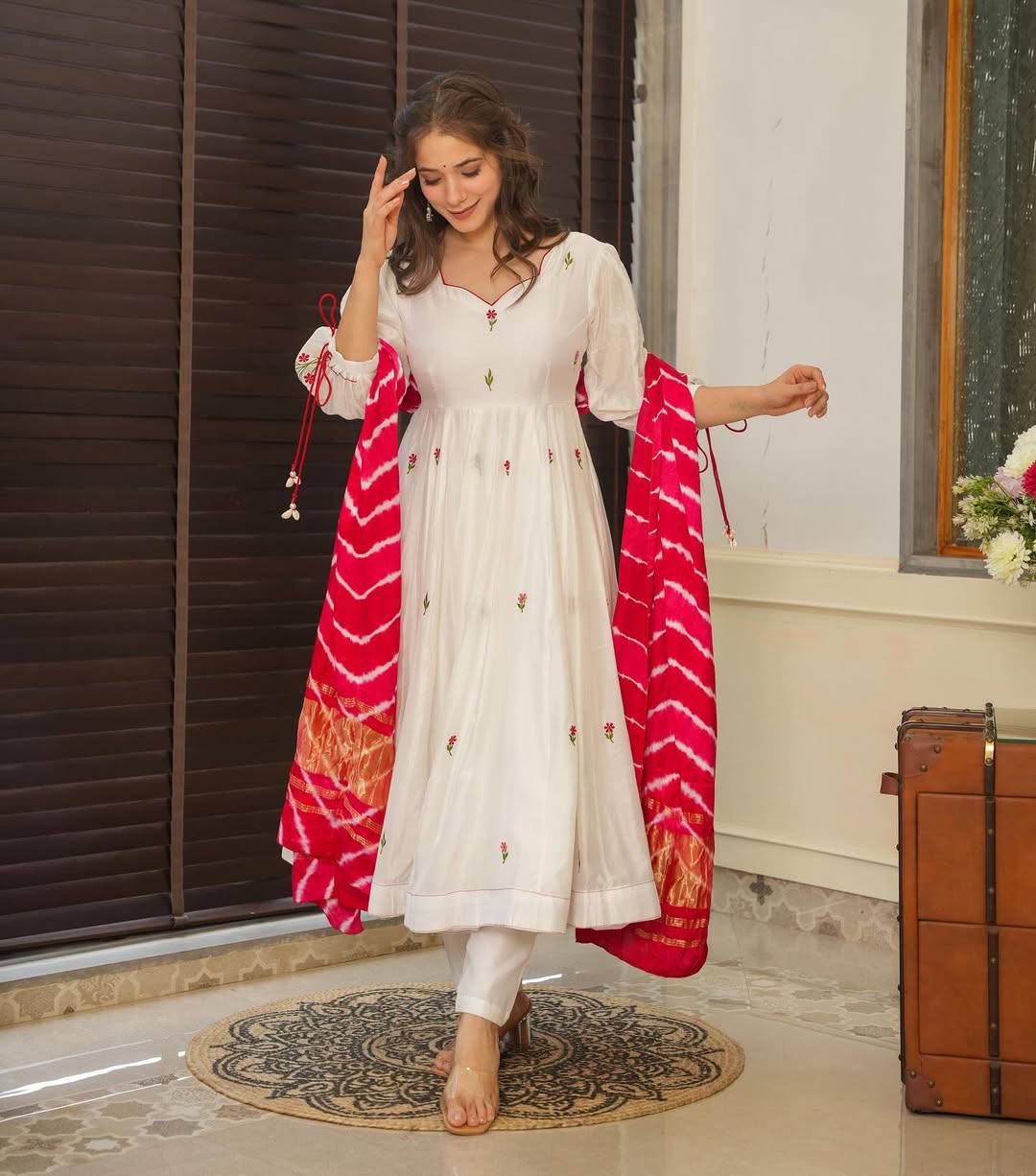 ✨ New Arrival – Designer Viscose Chanderi Silk Suit Set ✨