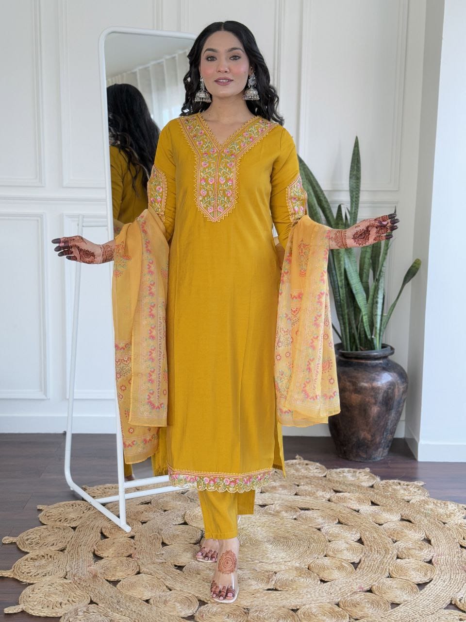 ✨ New Arrival – Pure BSY Viscose Chanderi Suit Set ✨