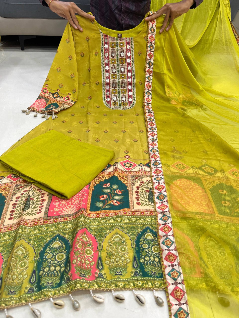 ✨ New Arrival Anarkali Kurti Set – Indian Traditional Wear | Top, Plazo & Dupatta ❣️