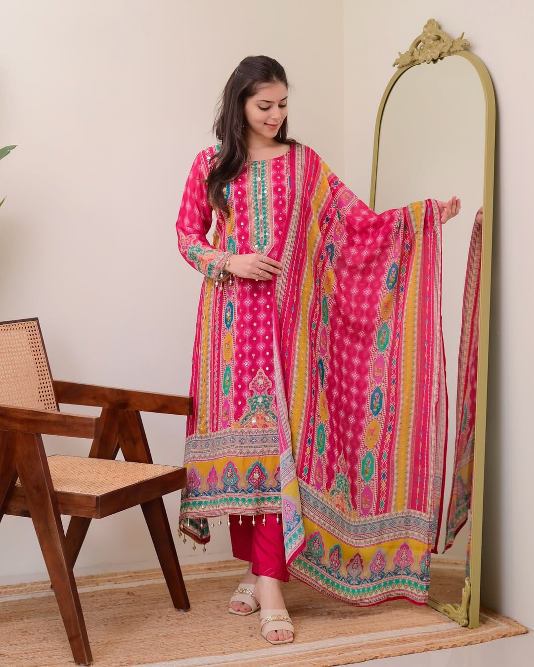 ✨ New Arrival Anarkali Kurti Set – Indian Traditional Wear | Top, Plazo & Dupatta ❣️