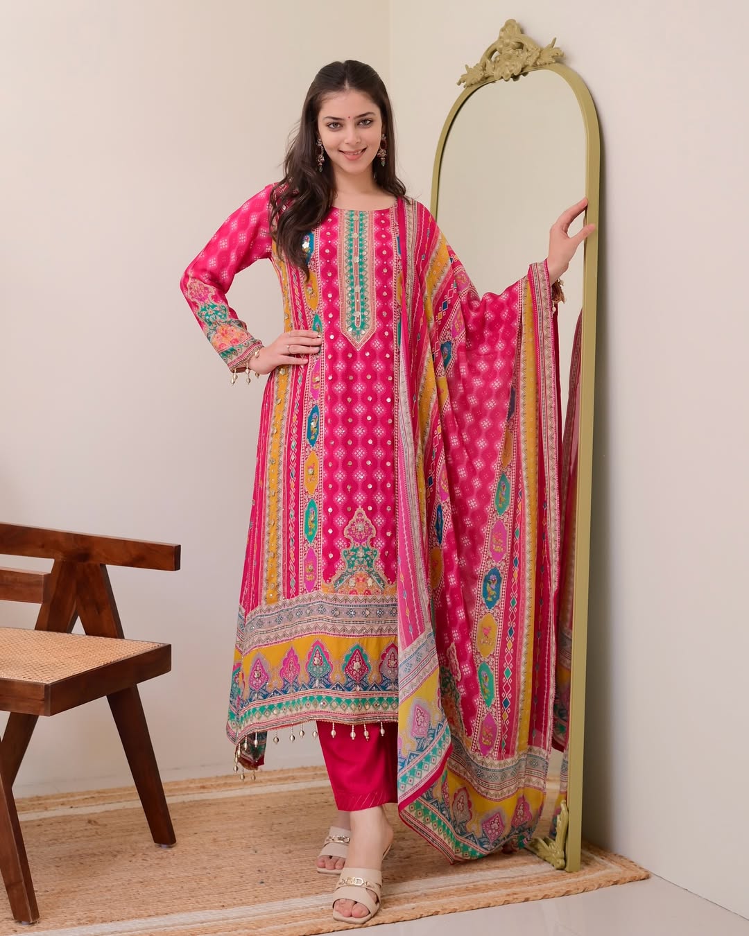 ✨ New Arrival Anarkali Kurti Set – Indian Traditional Wear | Top, Plazo & Dupatta ❣️