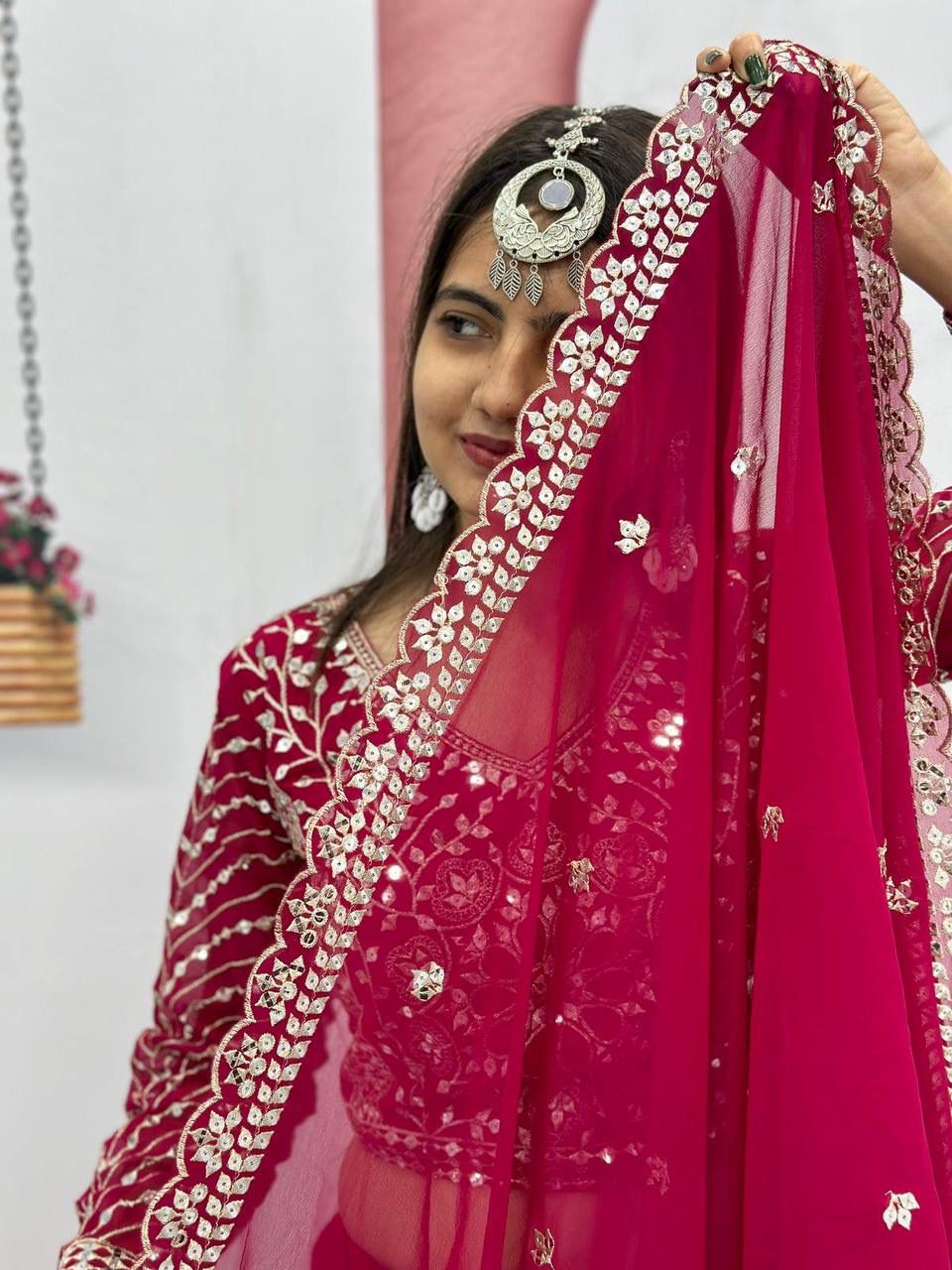 Designer Embroidered Fox Georgette Lehenga Choli