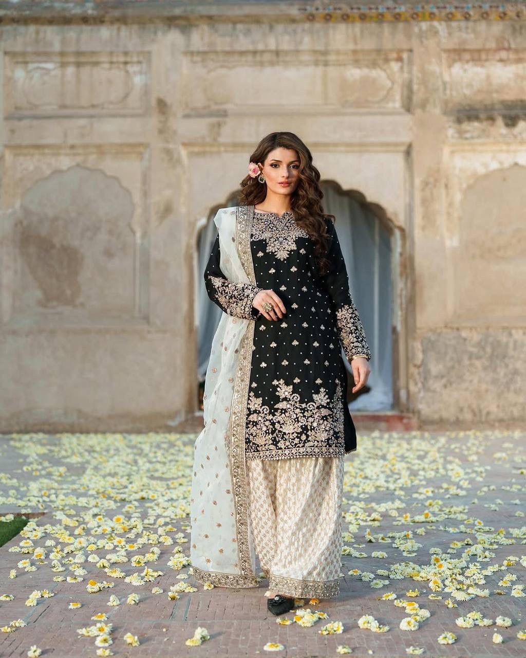 Heavy Embroidery Sequin Work Suit for Festive Wear