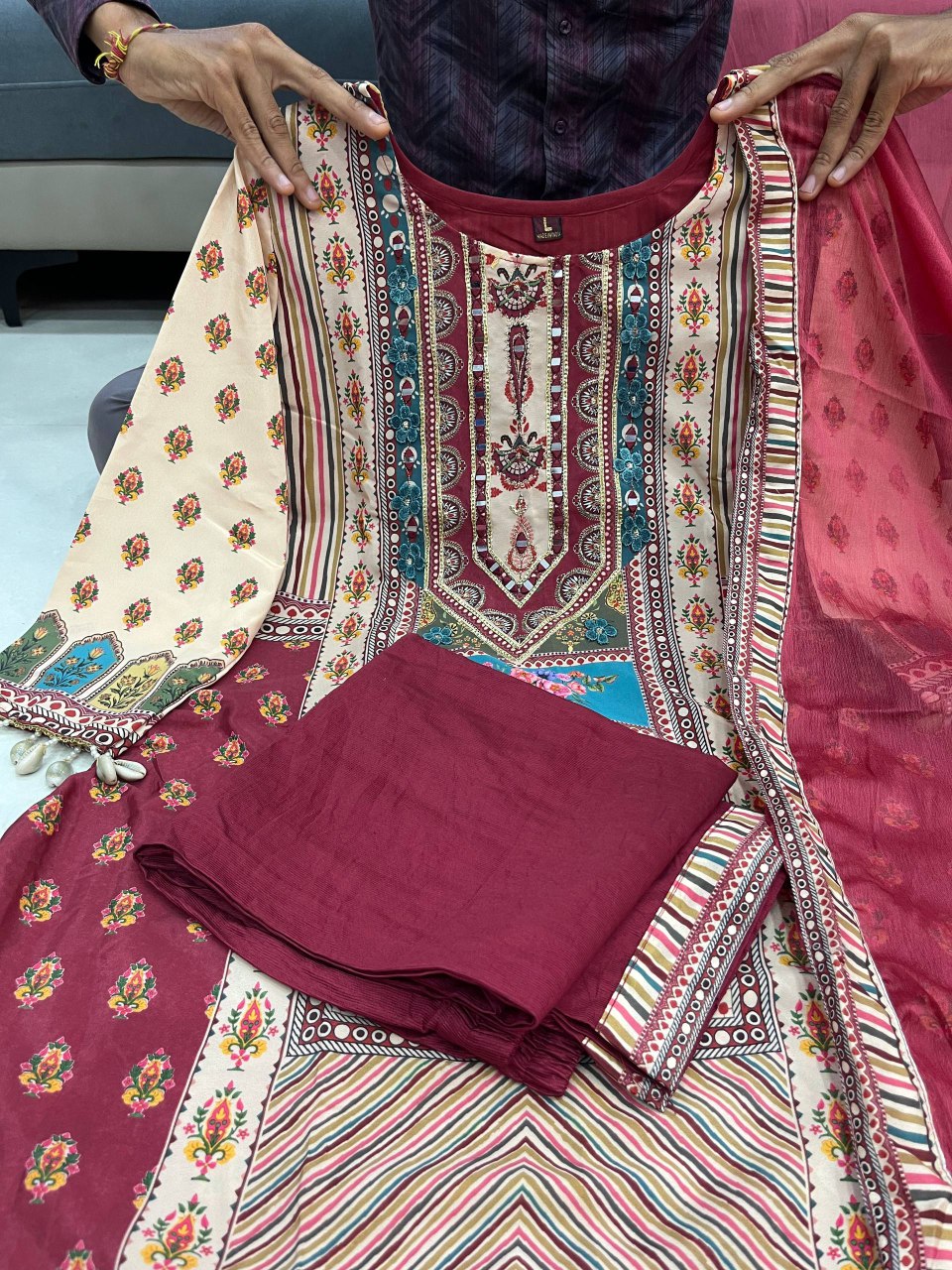 Elegant Ready-Made Chinon Outfit – Her Highness Fashion