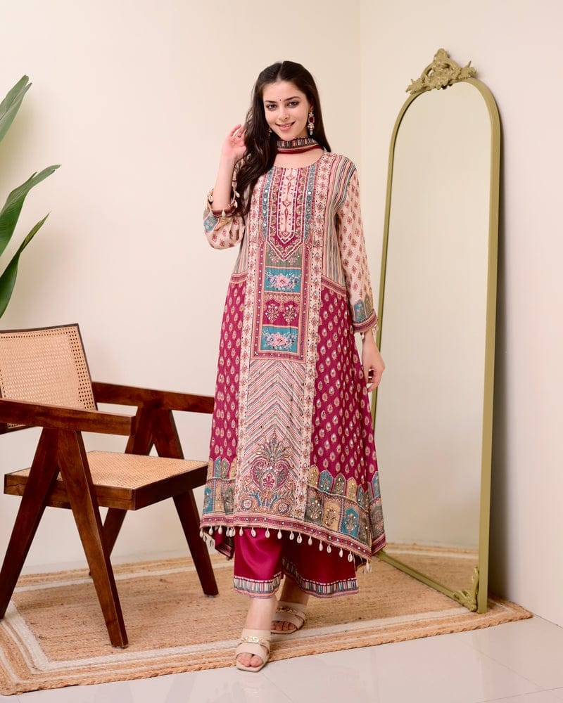 Elegant Ready-Made Chinon Outfit – Her Highness Fashion