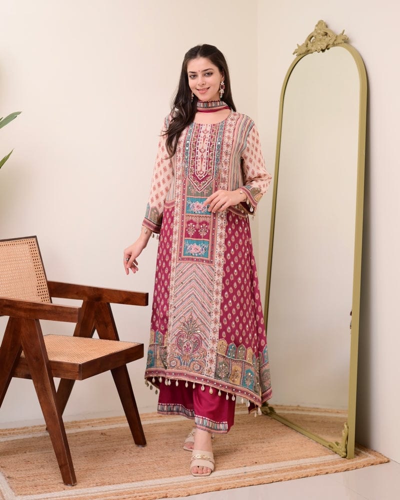 Elegant Ready-Made Chinon Outfit – Her Highness Fashion