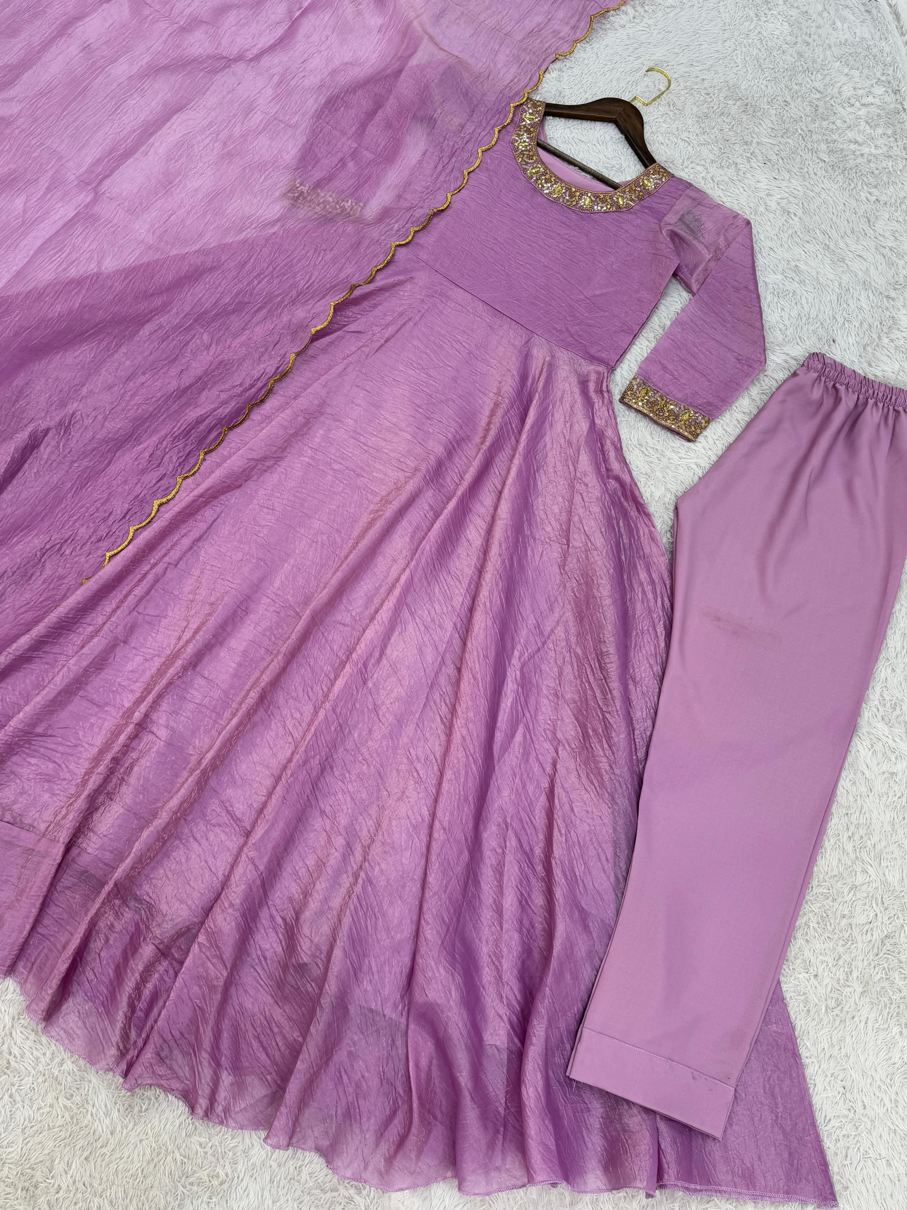 Elegant Embroidered Gown Outfit – Her Highness Fashion