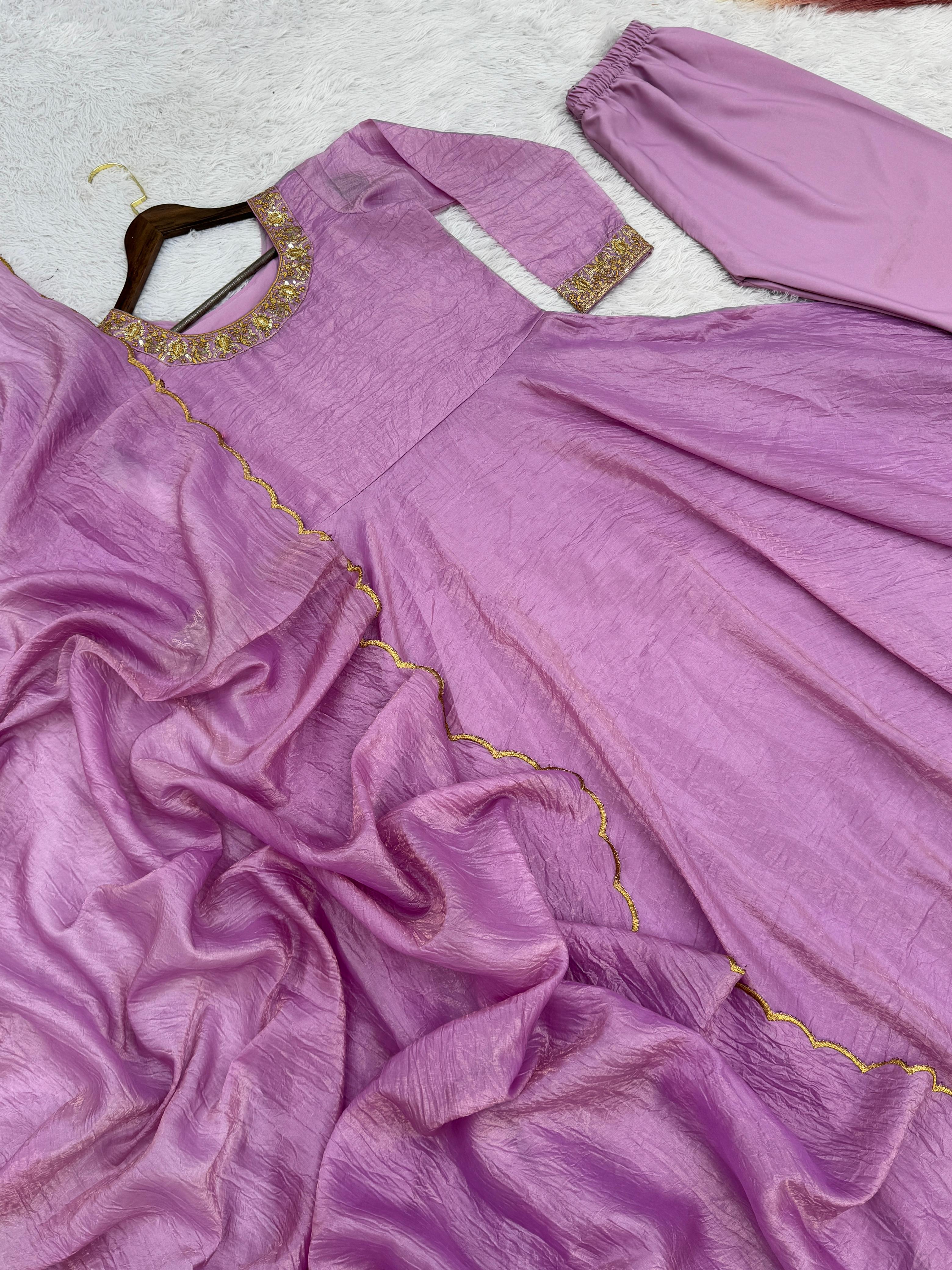 Elegant Embroidered Gown Outfit – Her Highness Fashion