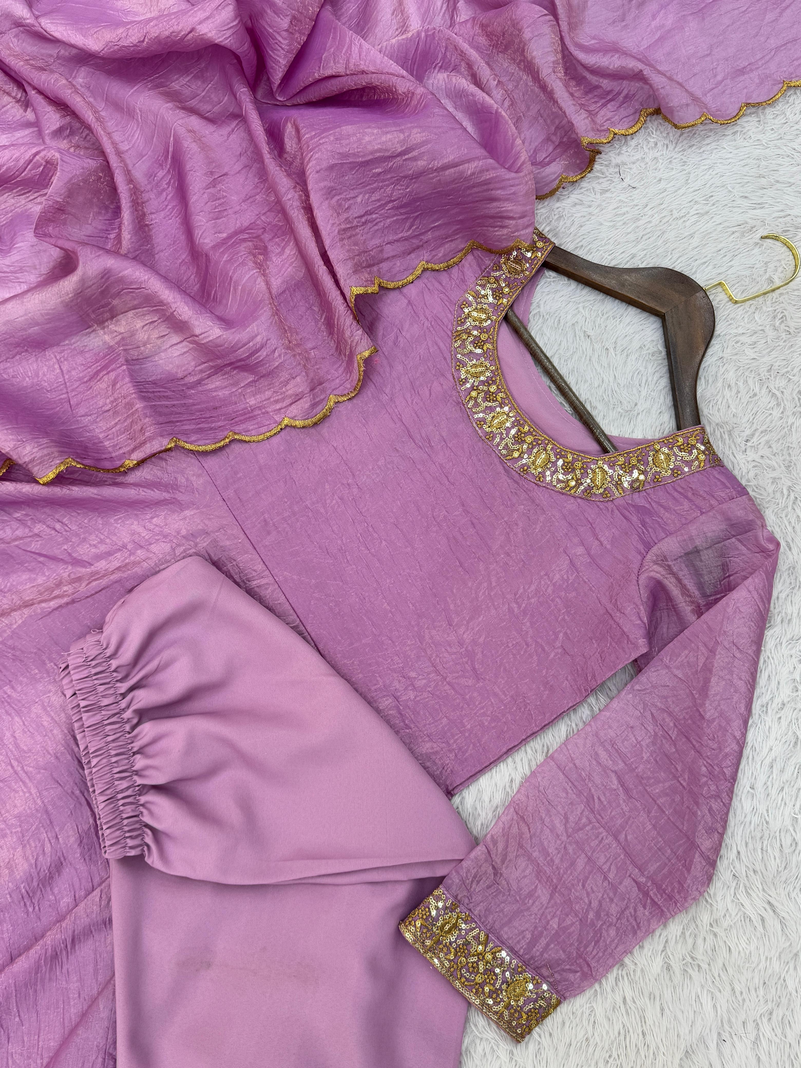 Elegant Embroidered Gown Outfit – Her Highness Fashion