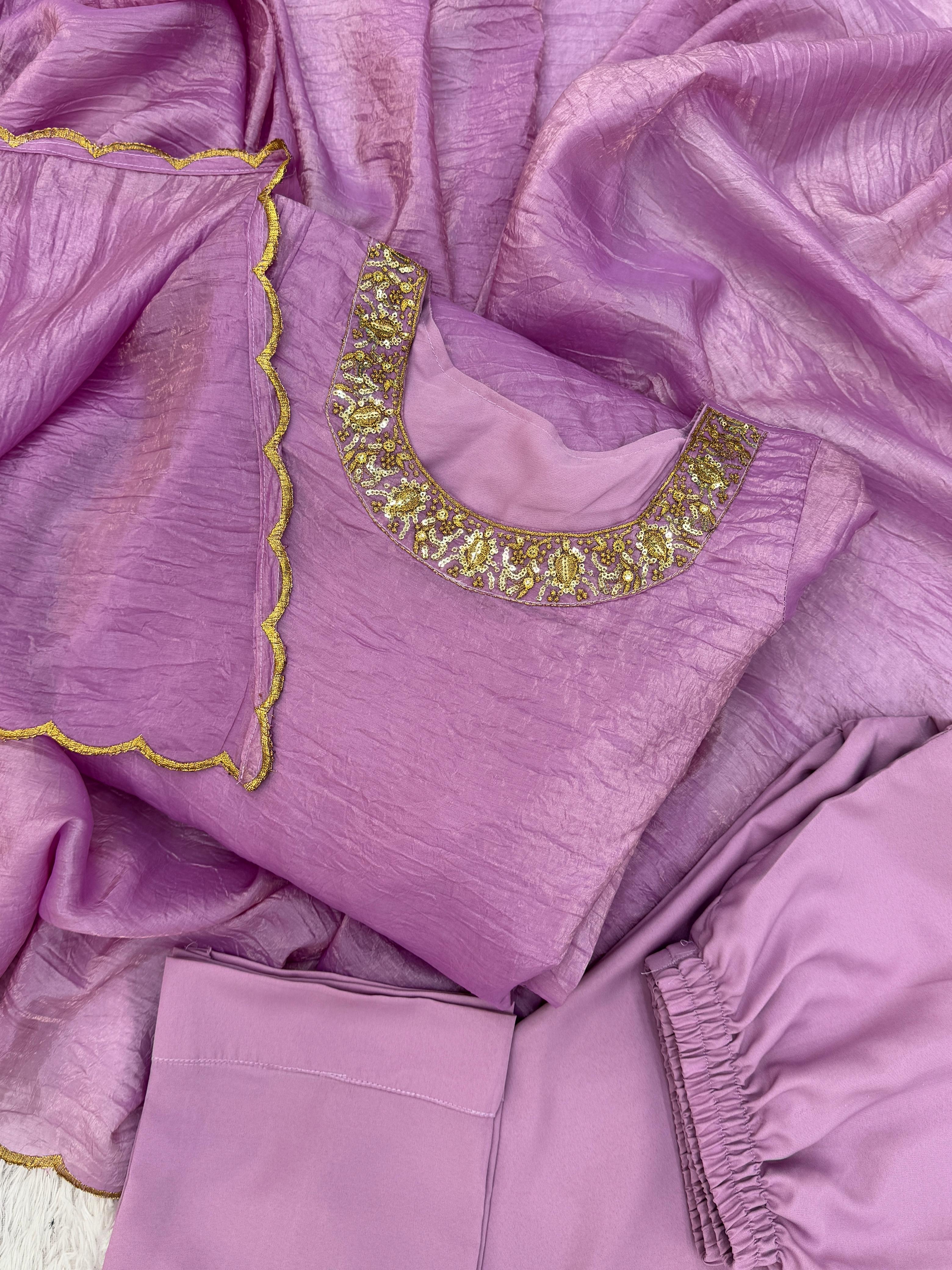 Elegant Embroidered Gown Outfit – Her Highness Fashion