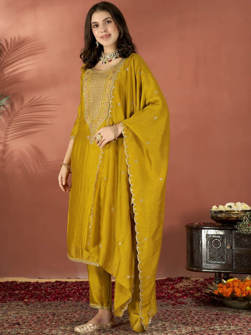 Festive Vichitra Silk Suit for Women – Her Highness Fashion