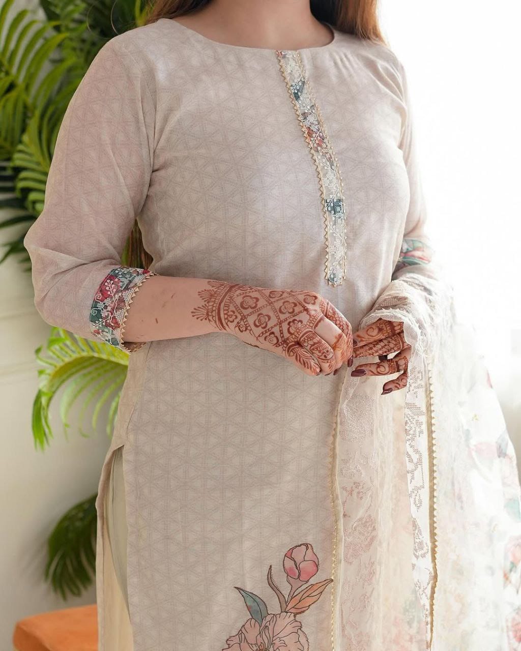 Festive and Casual Off-White Suit Set