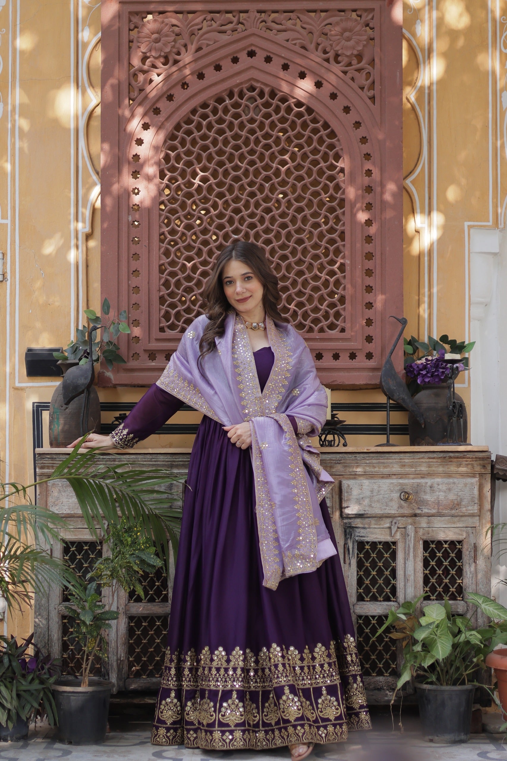 Long flair gown for women