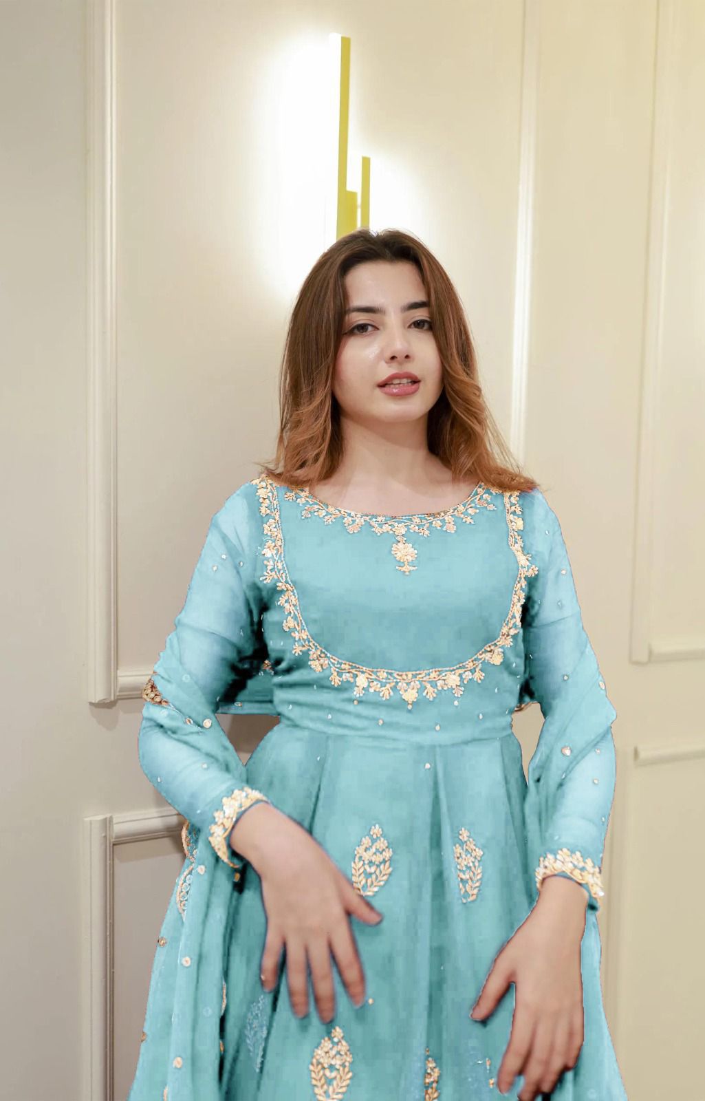 Georgette Dupatta with Sequin Embroidered Border