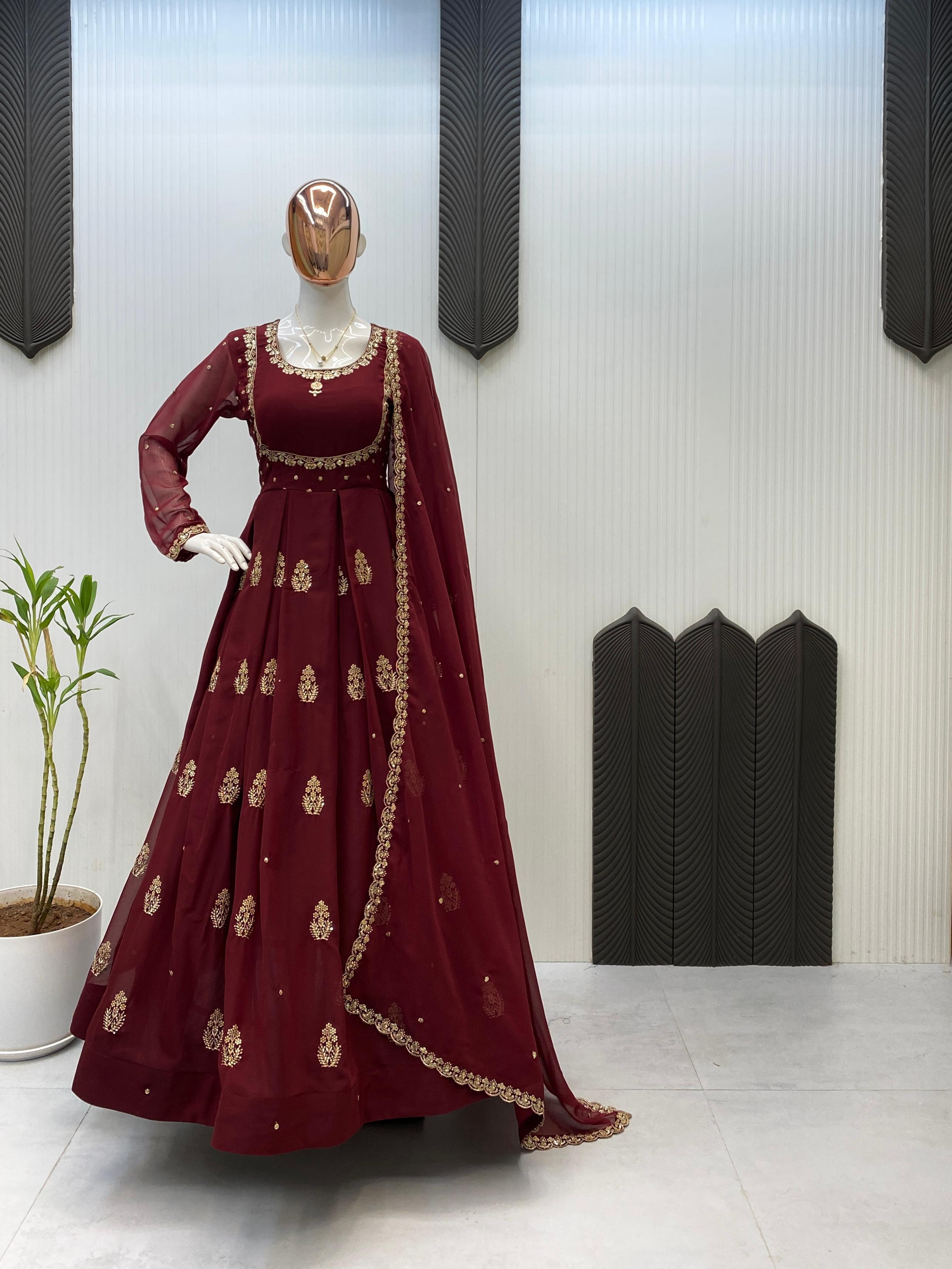 Designer Gown with Micro Inner Lining