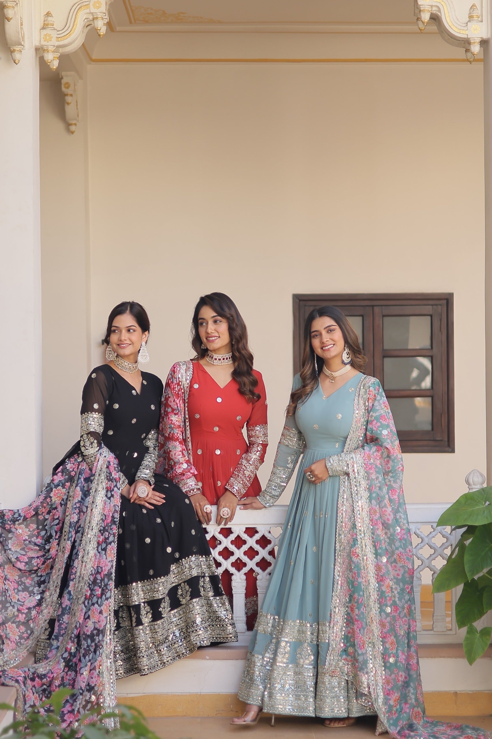 Traditional embroidered gown design