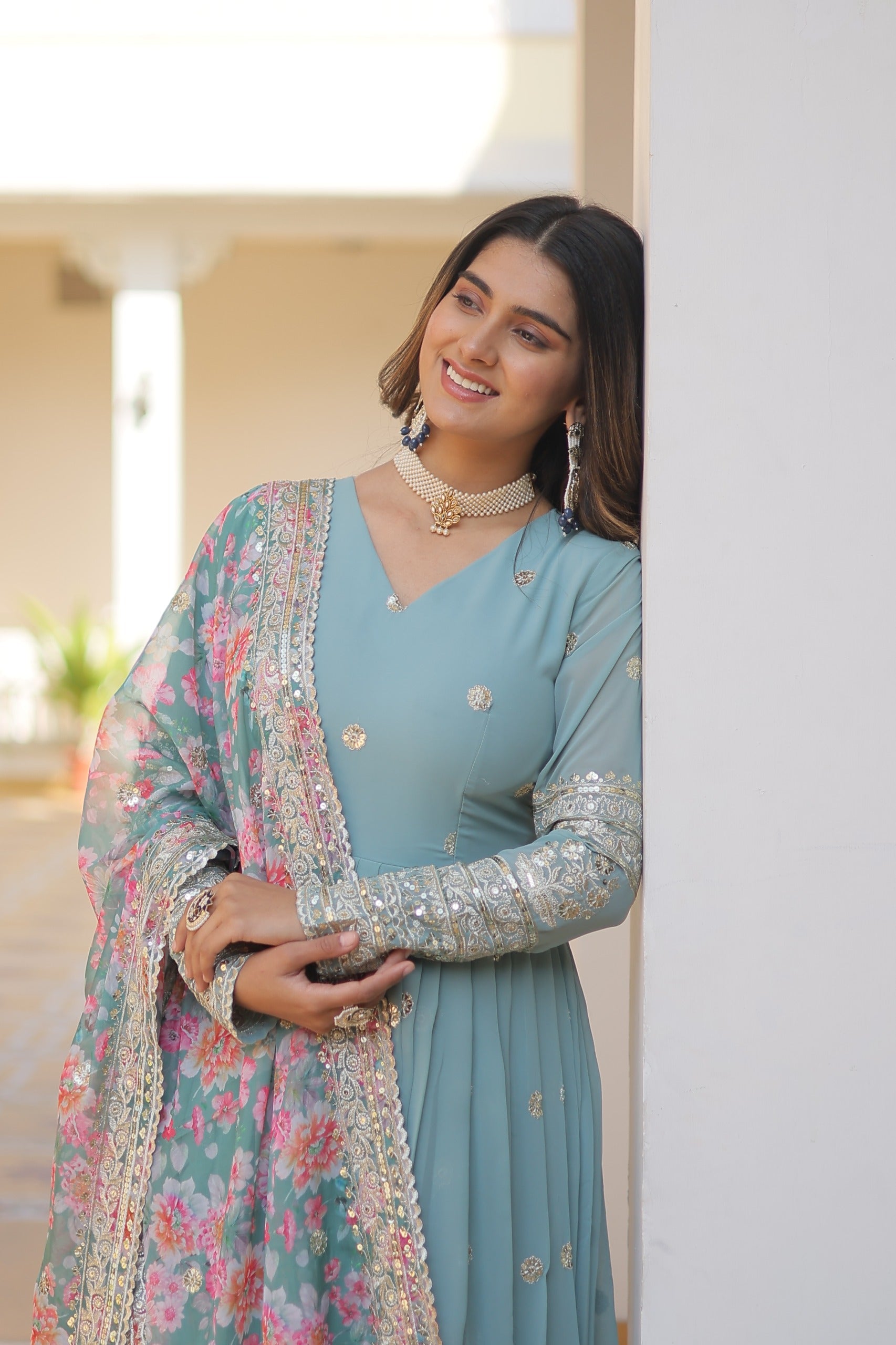 Wedding and party wear gown