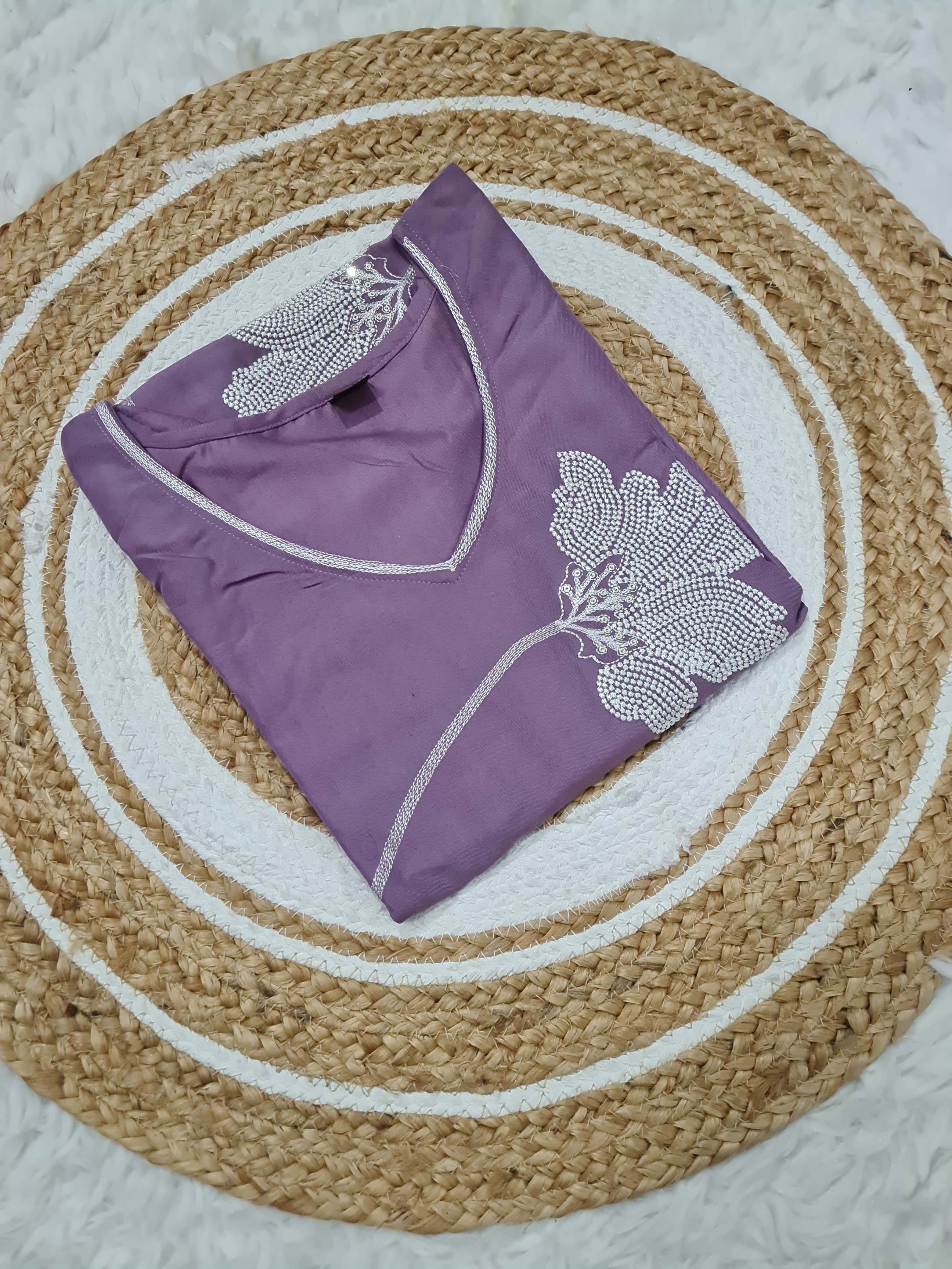 Premium organza jacquard dupatta with viscose rayon suit”