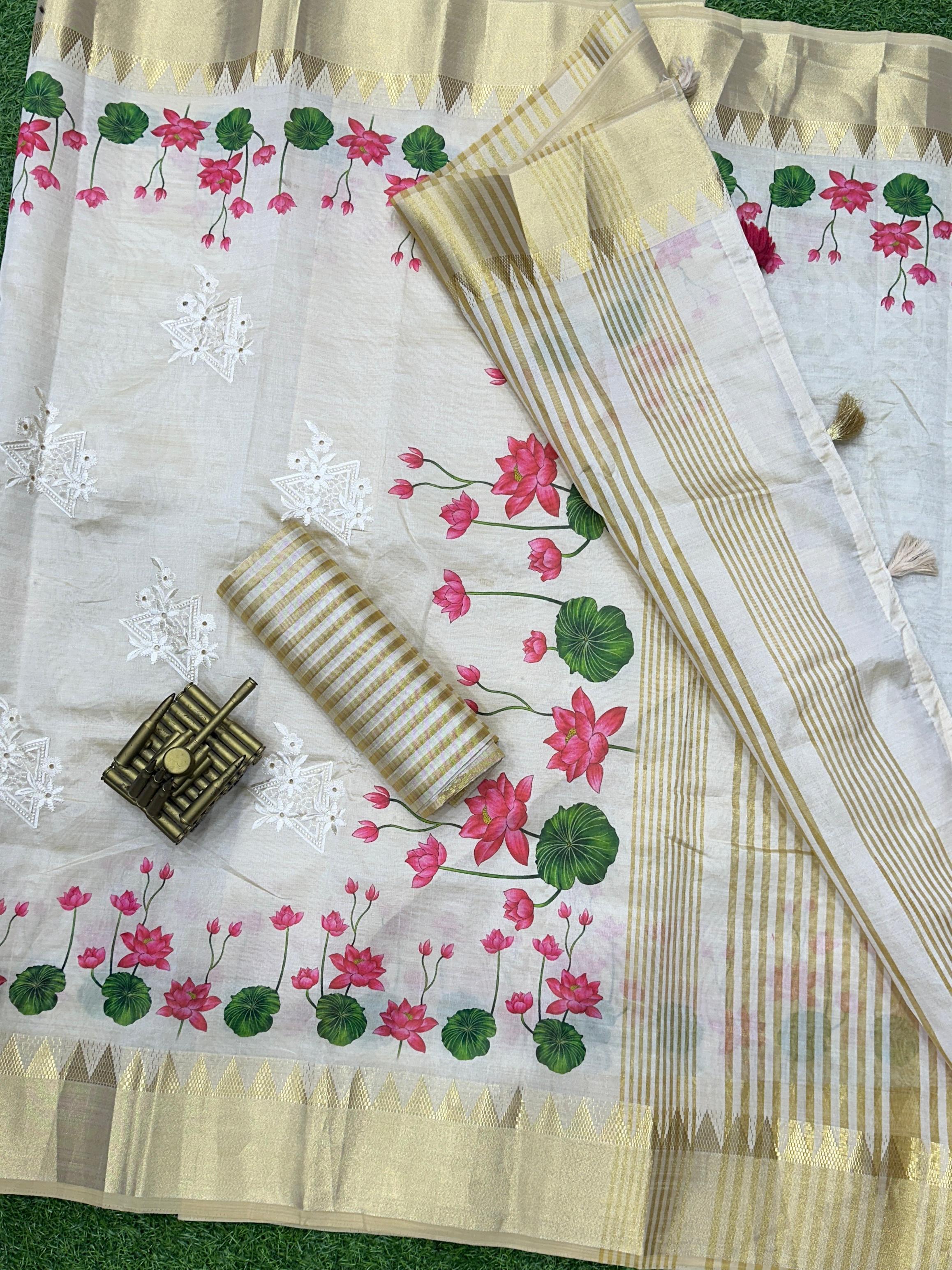 Assam Silk Saree with Zari Jacquard Border