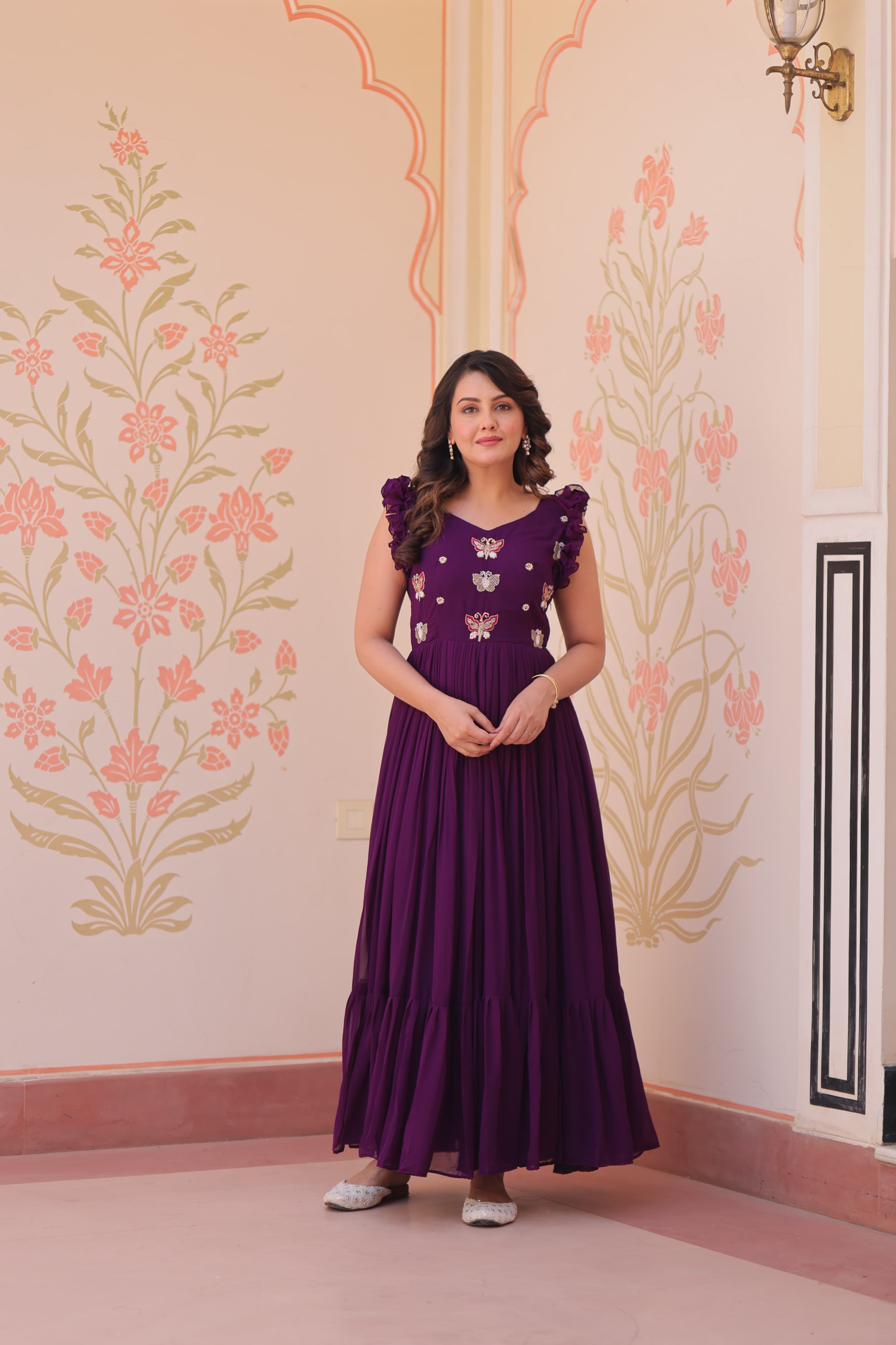 Elegant Faux Blooming Gown
