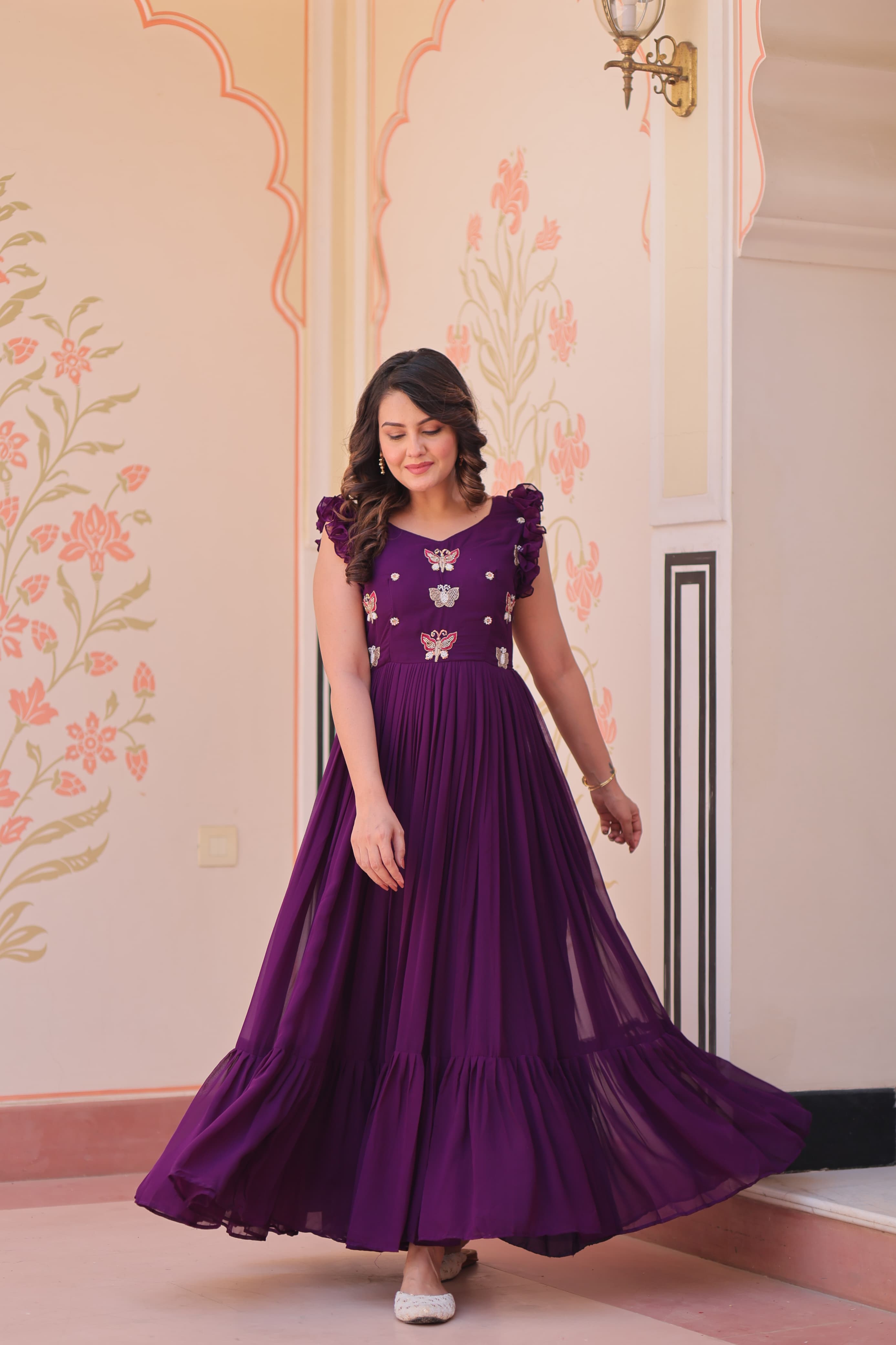 Elegant Faux Blooming Gown