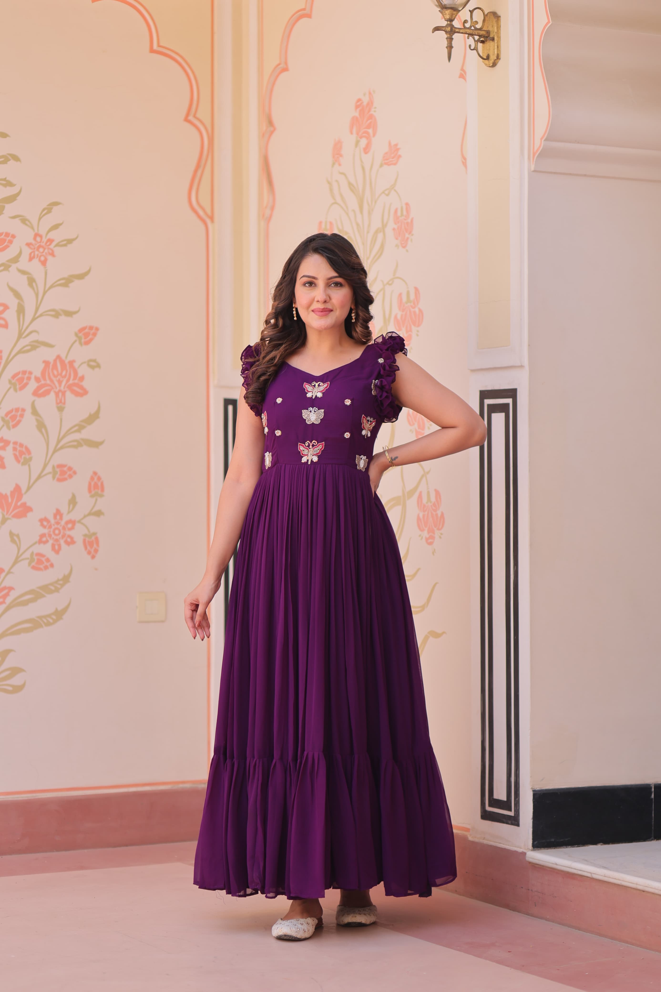 Elegant Faux Blooming Gown