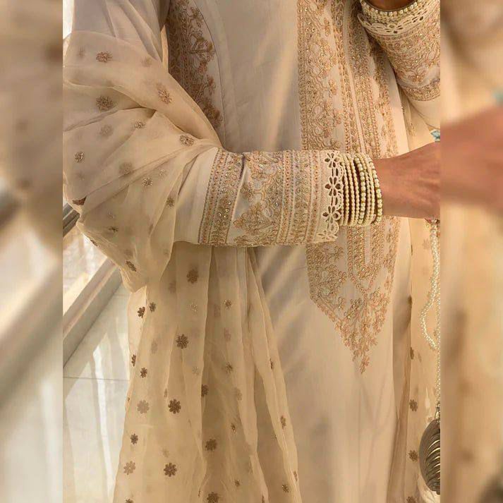 Elegant Sequin Work Roman Silk Suit – Her Highness Fashion