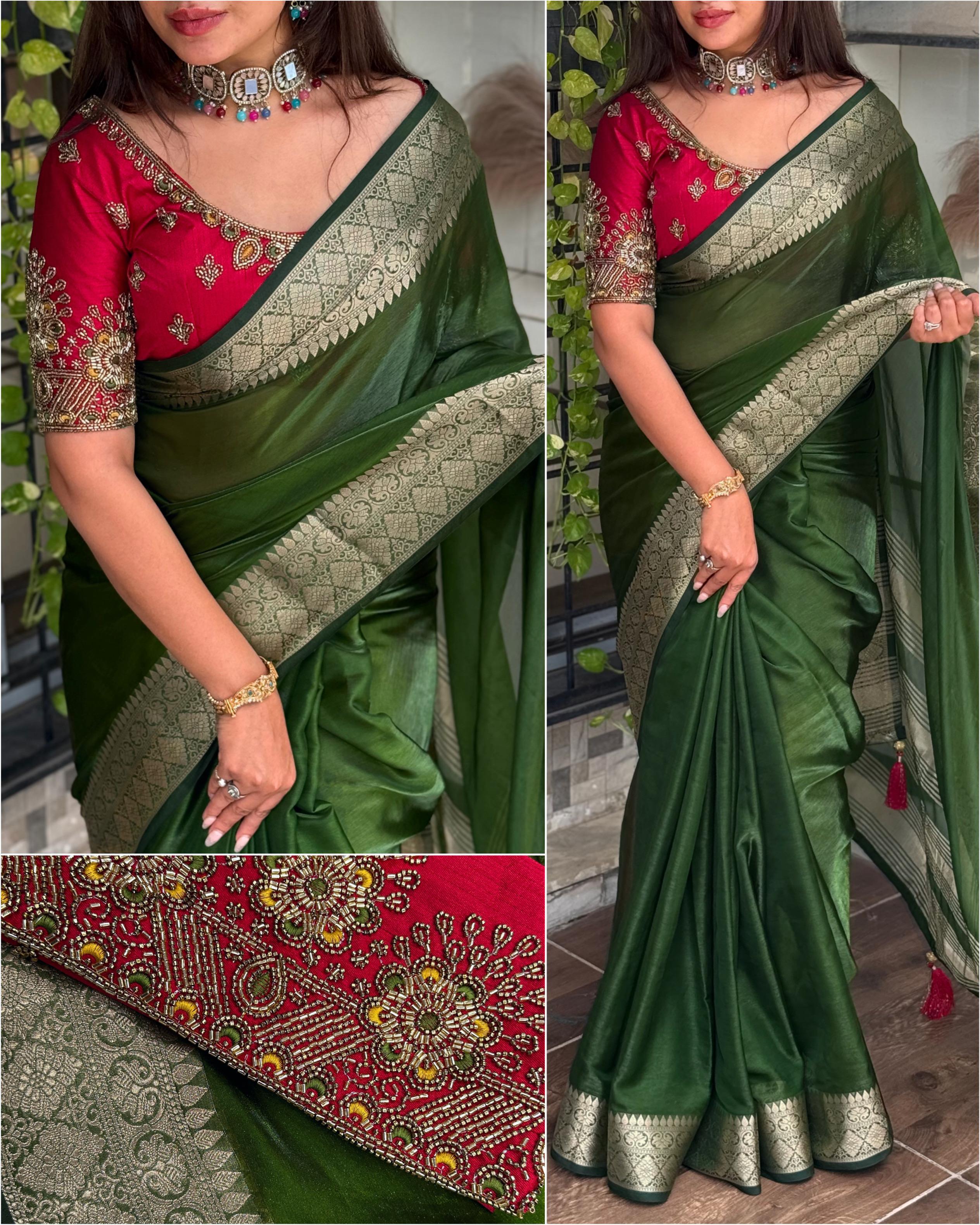Handwork Blouse Saree