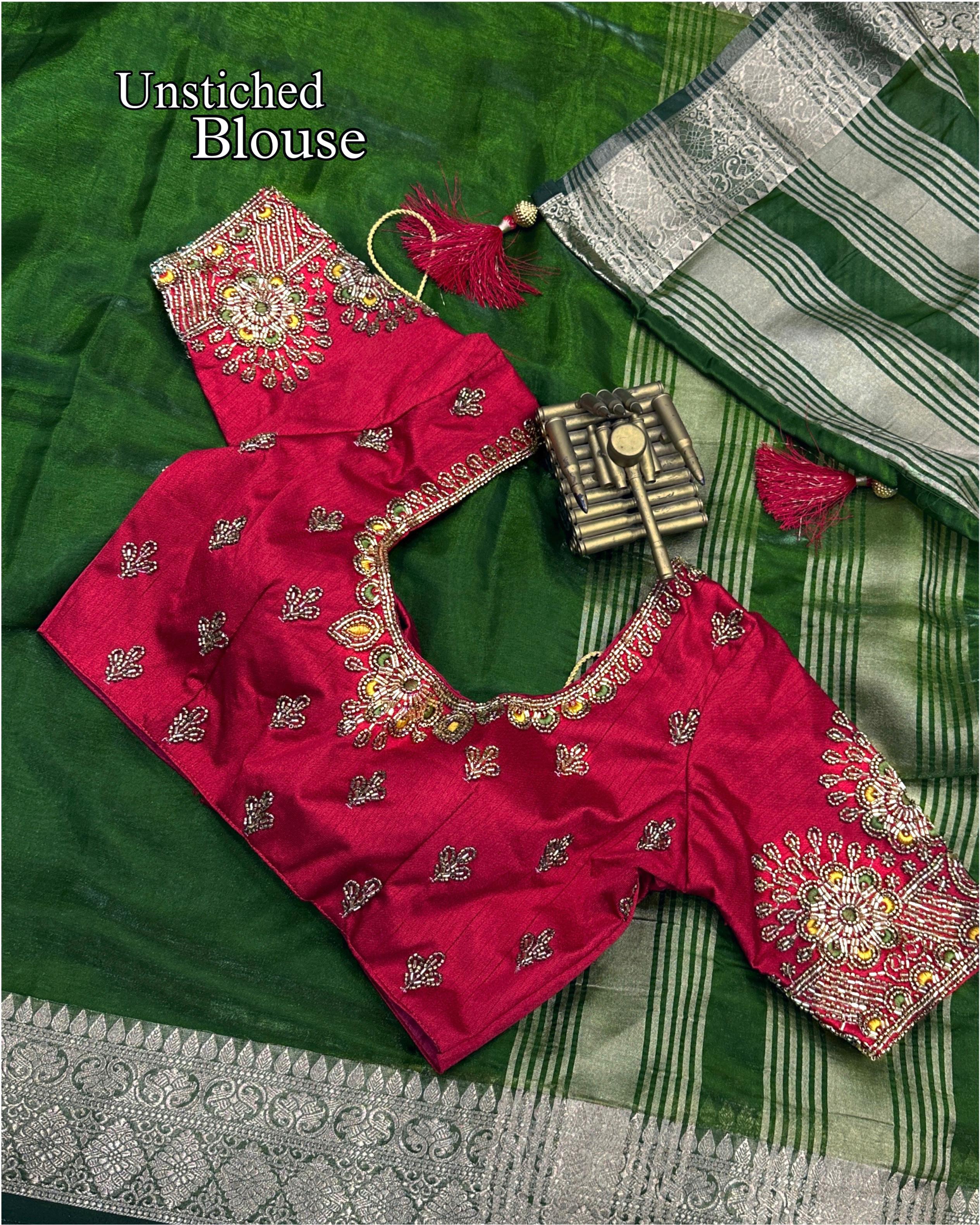 Designer Satin Saree