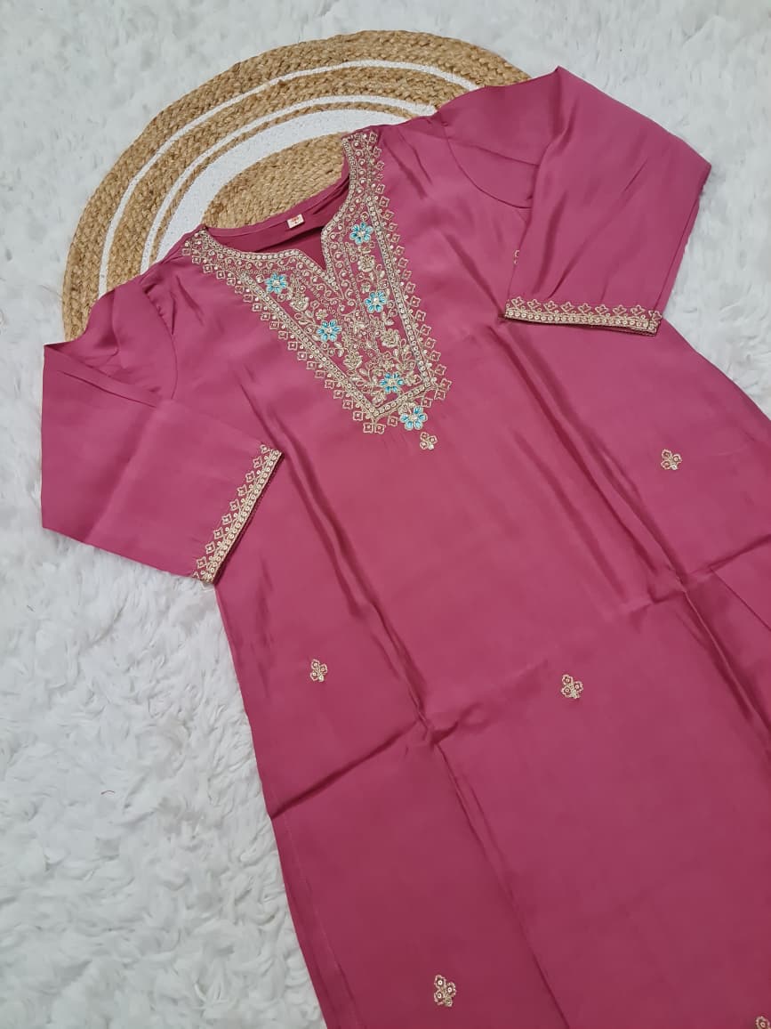 Designer Silk Anarkali Set with Organza Dupatta – Her Highness Fashion