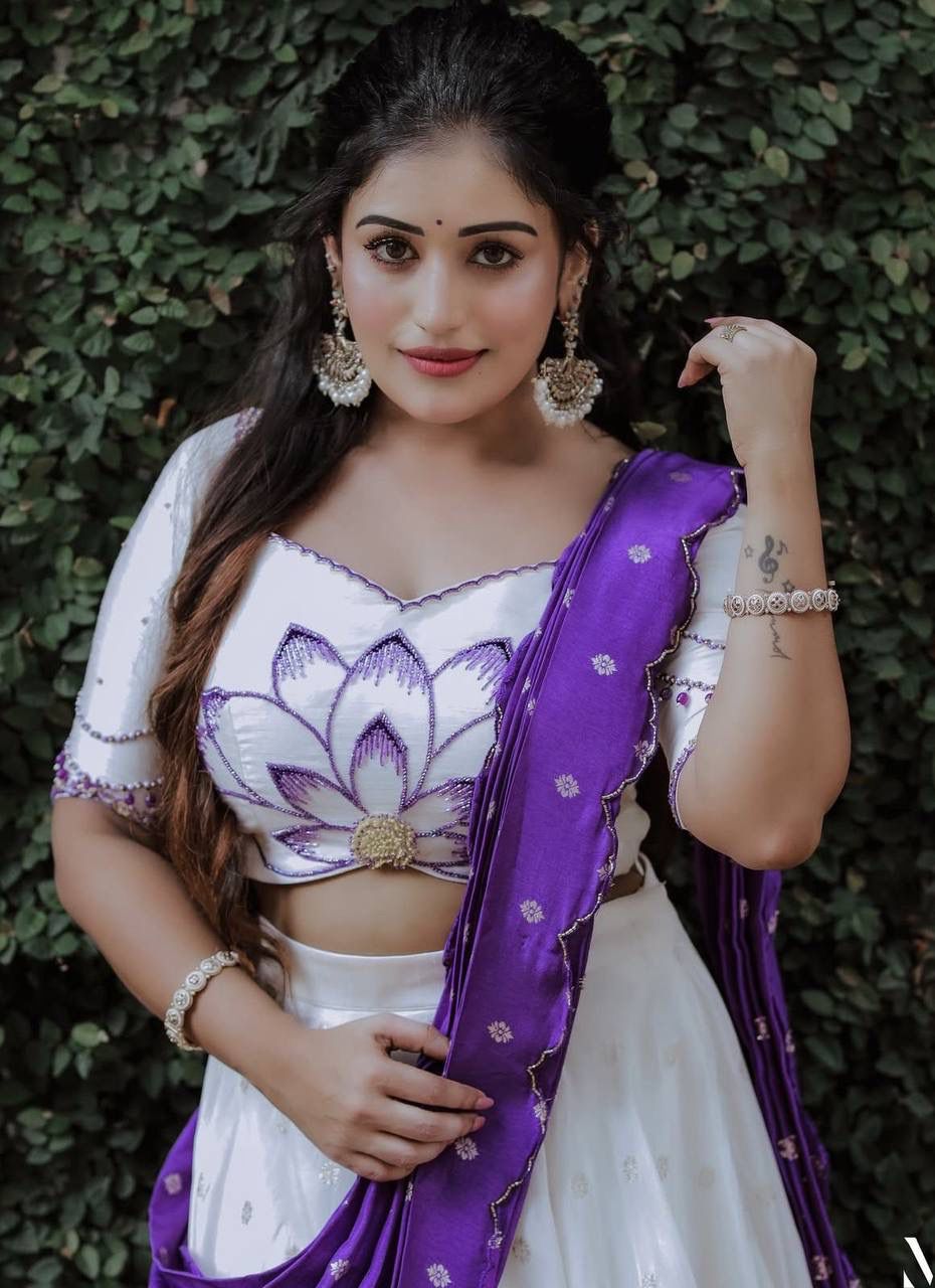 Festive wedding wear lehenga choli set in chinon with micro cotton lining