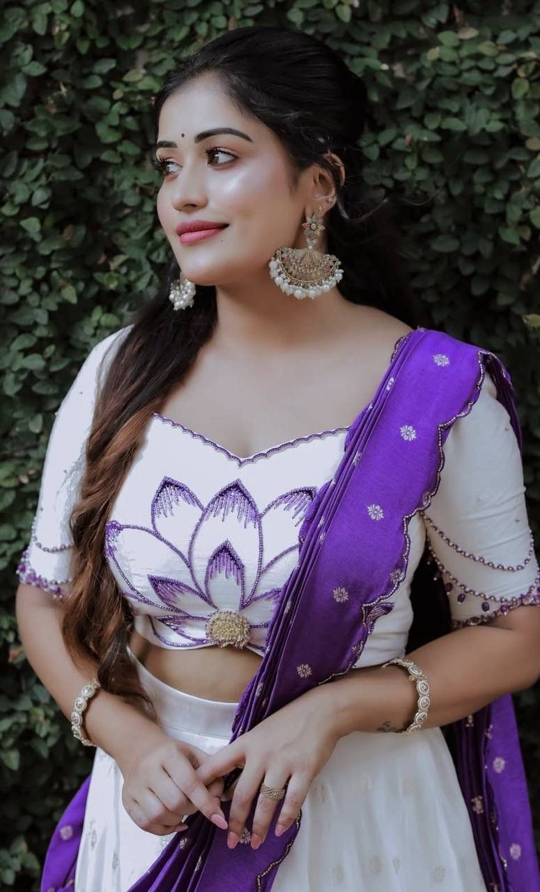 Stitched chinon lehenga 3.5 meter flair 44 inch length