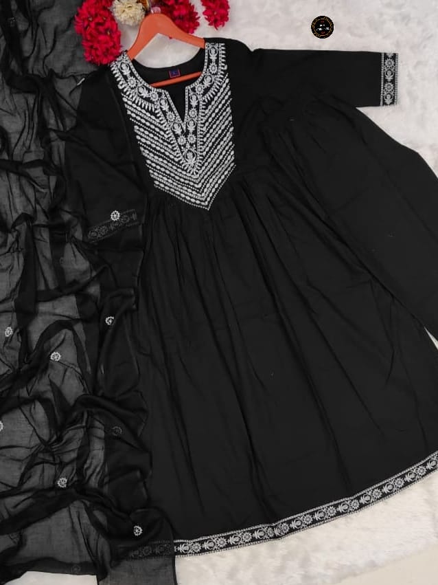 Designer cotton anarkali set – breathable ethnic wear for women