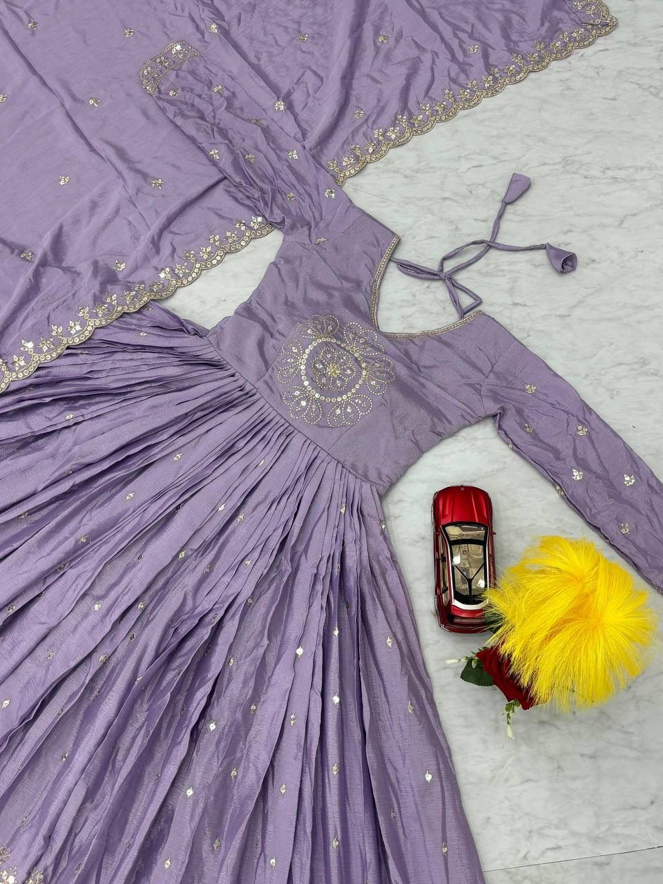 Elegant Fully Stitched Chinon Suit by Her Highness Fashion