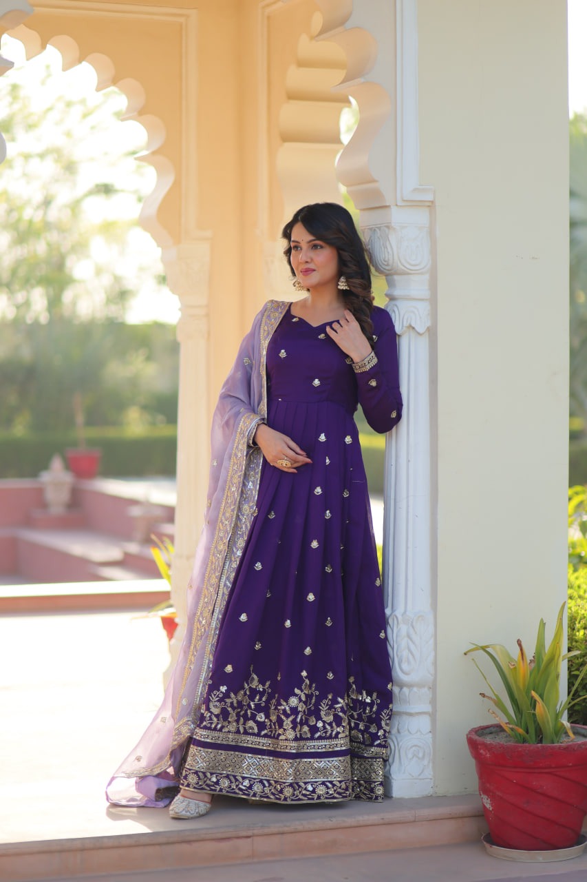 Elegant Festive Wear Gown by Her Highness Fashion