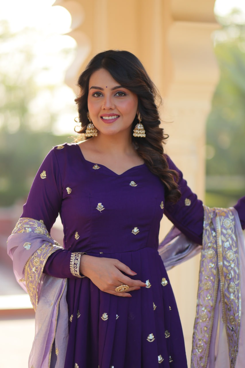 Elegant Festive Wear Gown by Her Highness Fashion