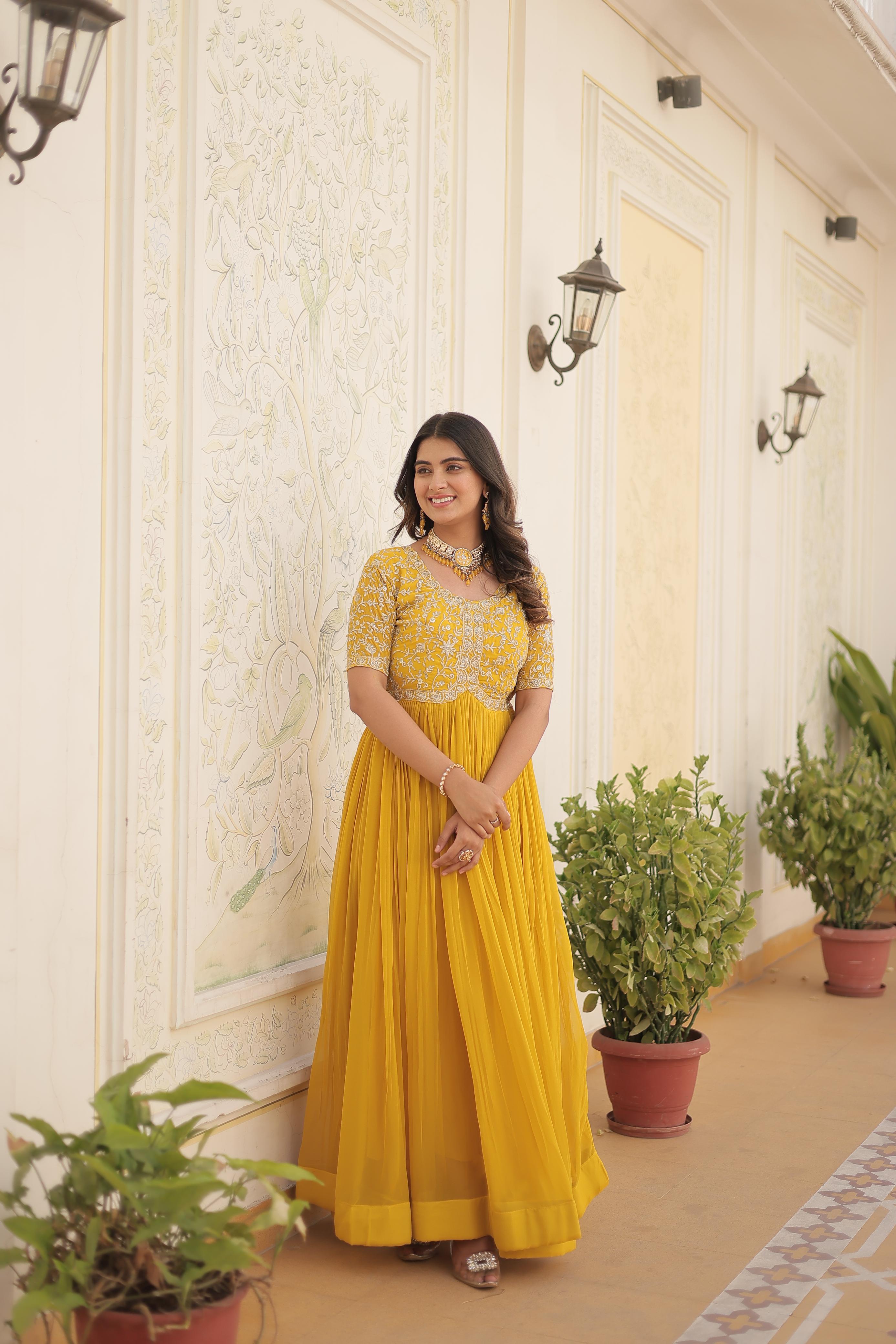 Festive wear embroidered gown by Her Highness Fashion