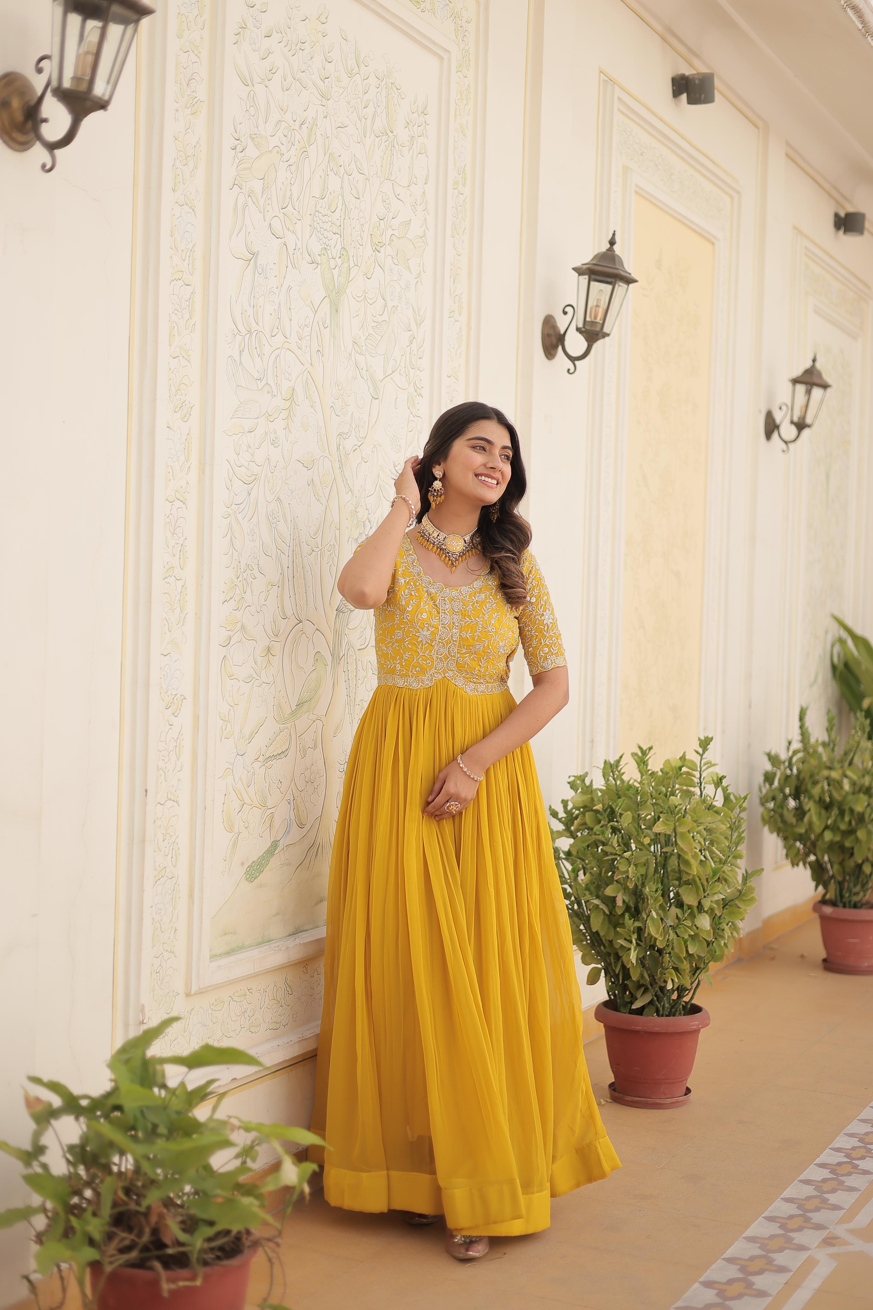 Festive wear embroidered gown by Her Highness Fashion