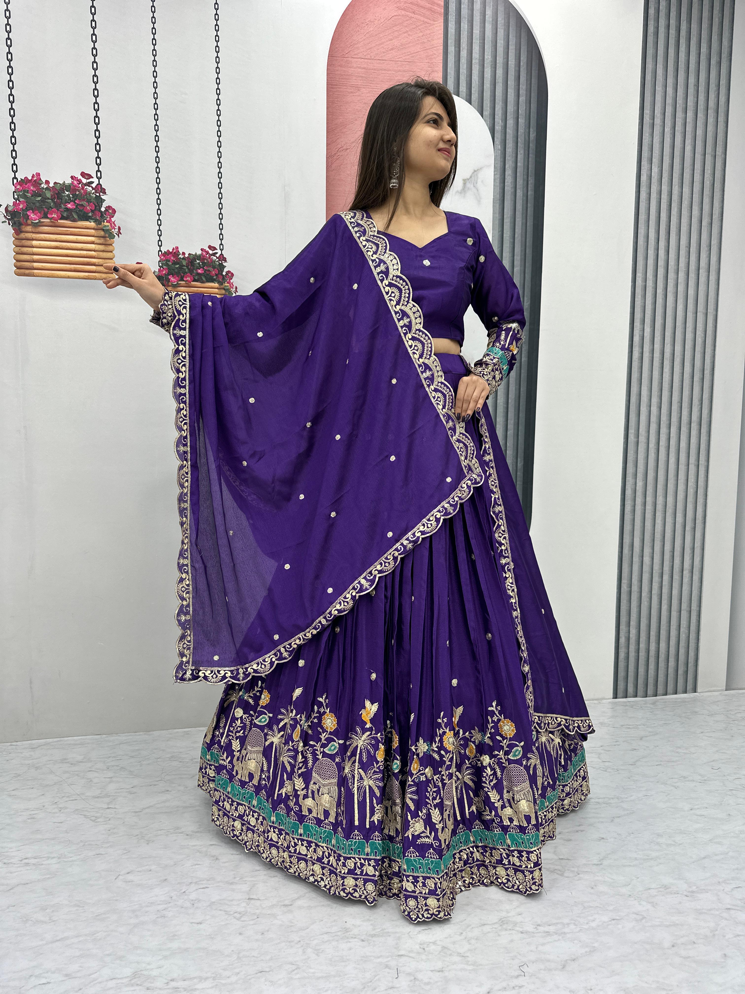 Heavy Work Lehenga Choli Set for Wedding
