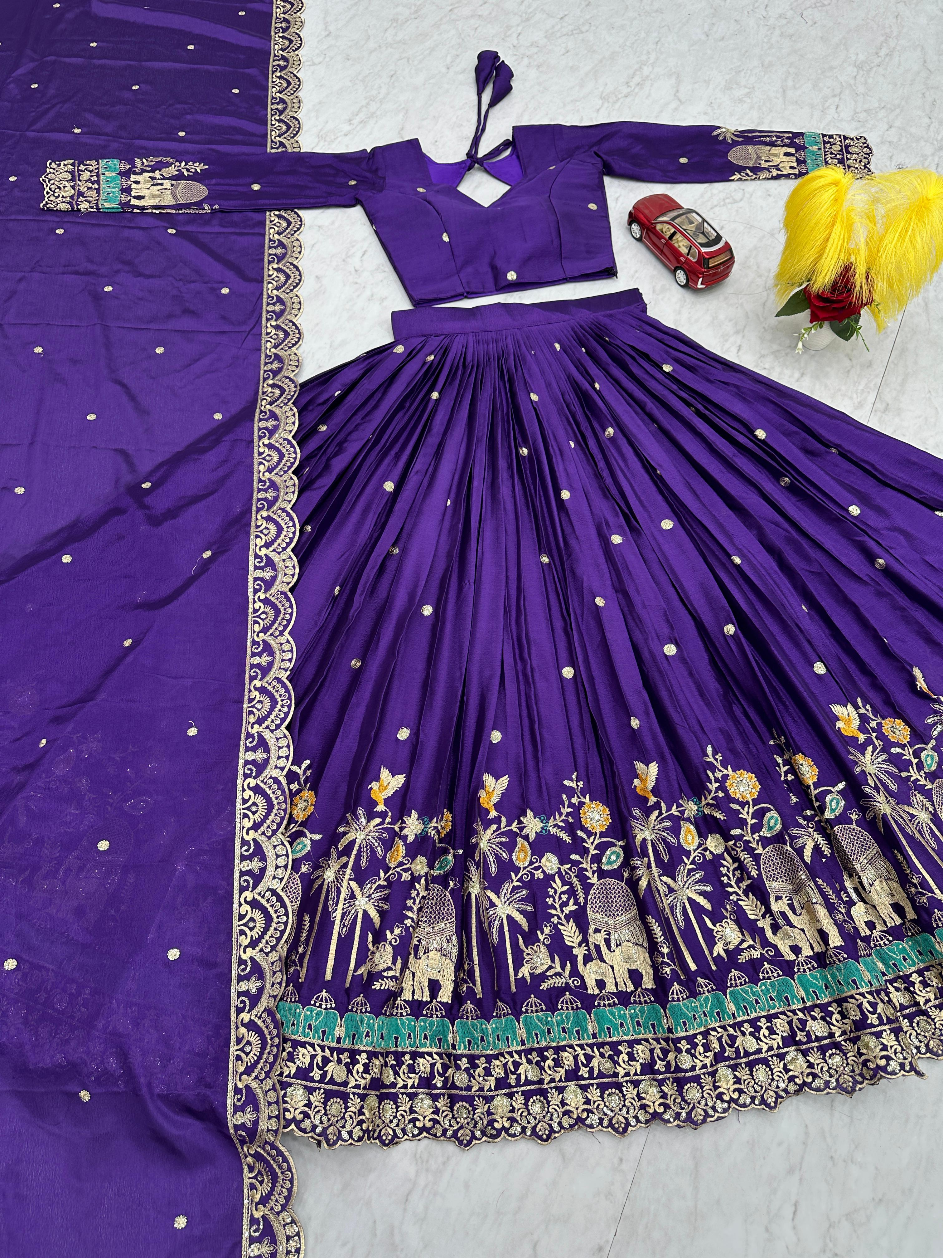 Heavy Work Lehenga Choli Set for Wedding