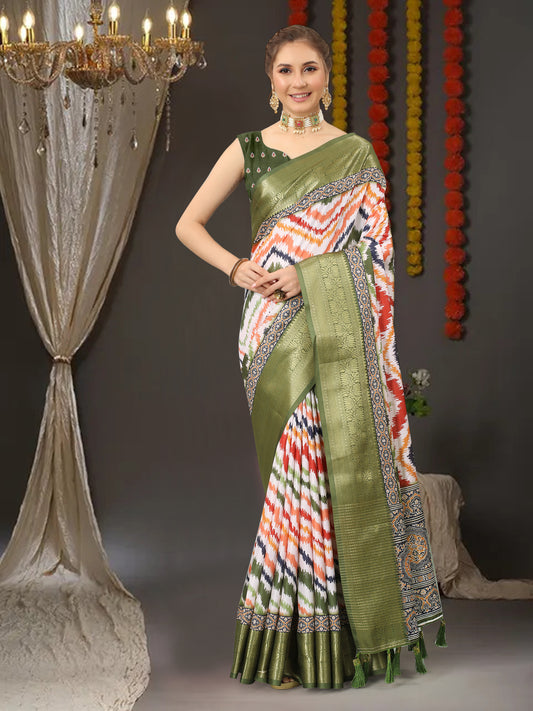 Gratifying Malti Color Soft kanjivaram  Silk Saree