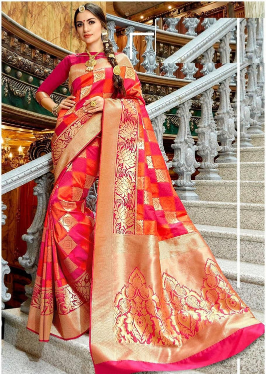 Malti  Color Soft Lichi Silk Saree